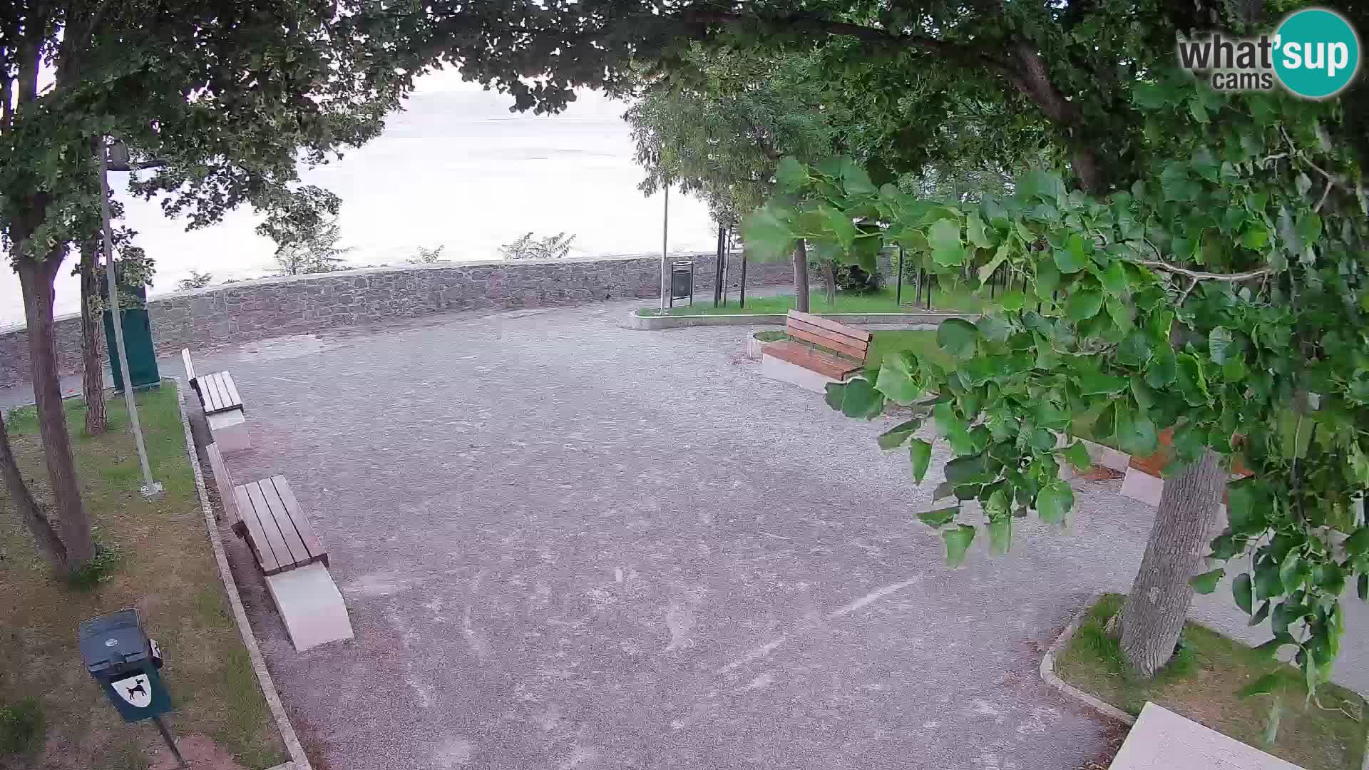 Senj Live Cam – Writers’ Park and the Velebit Channel