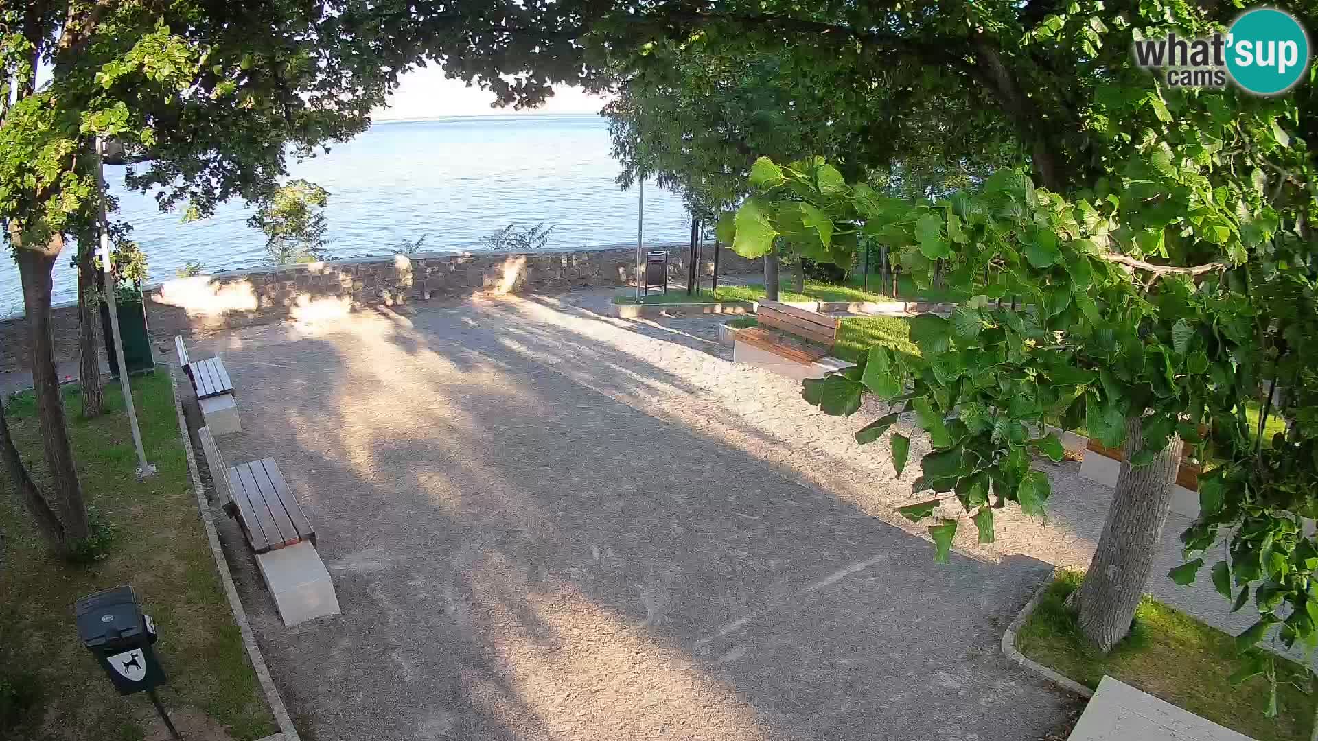Senj Live Cam – Writers’ Park and the Velebit Channel