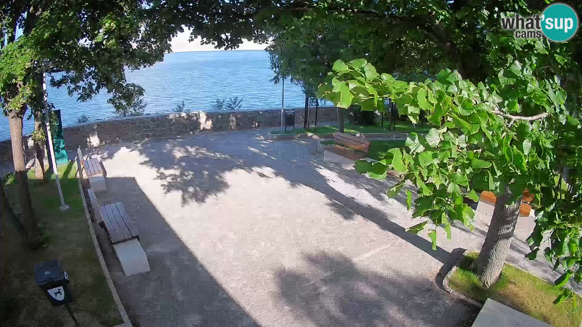 Senj Live Cam – Writers’ Park and the Velebit Channel