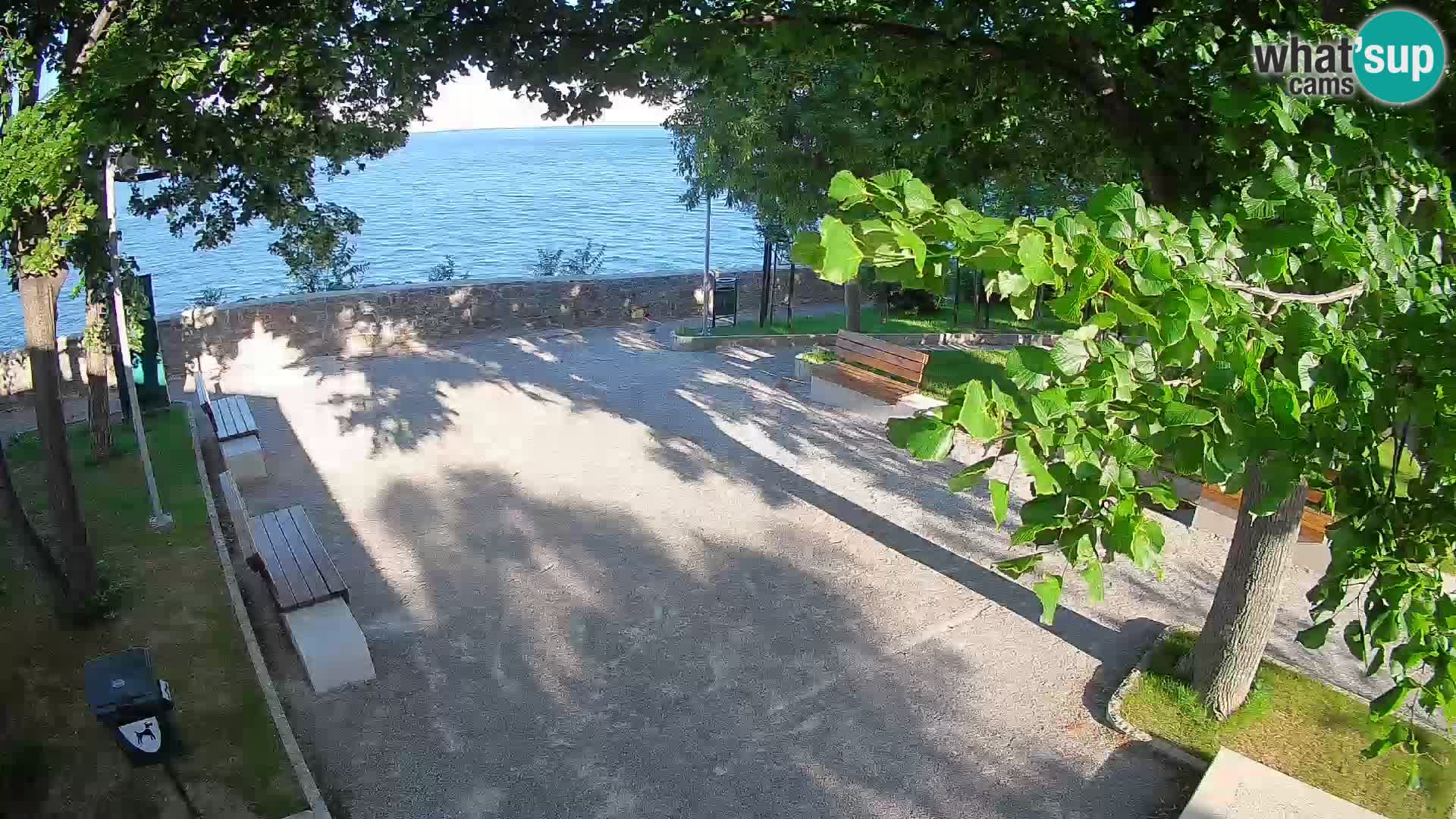 Senj Live Webcam – Schriftstellerpark und Velebit-Kanal