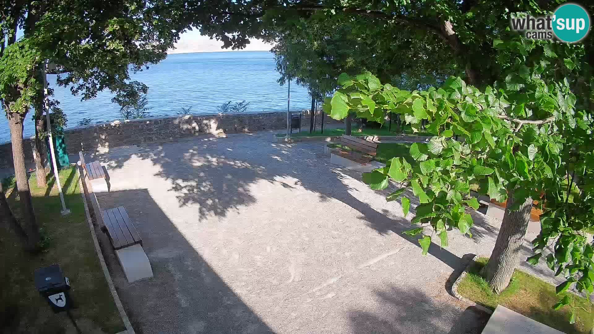 Senj Live Webcam – Schriftstellerpark und Velebit-Kanal