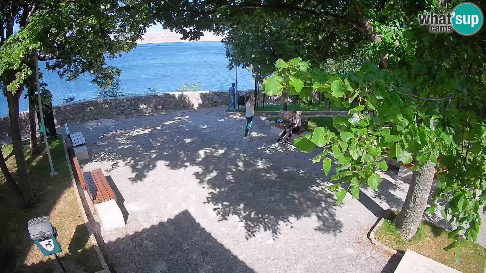 Senj Live Webcam – Schriftstellerpark und Velebit-Kanal