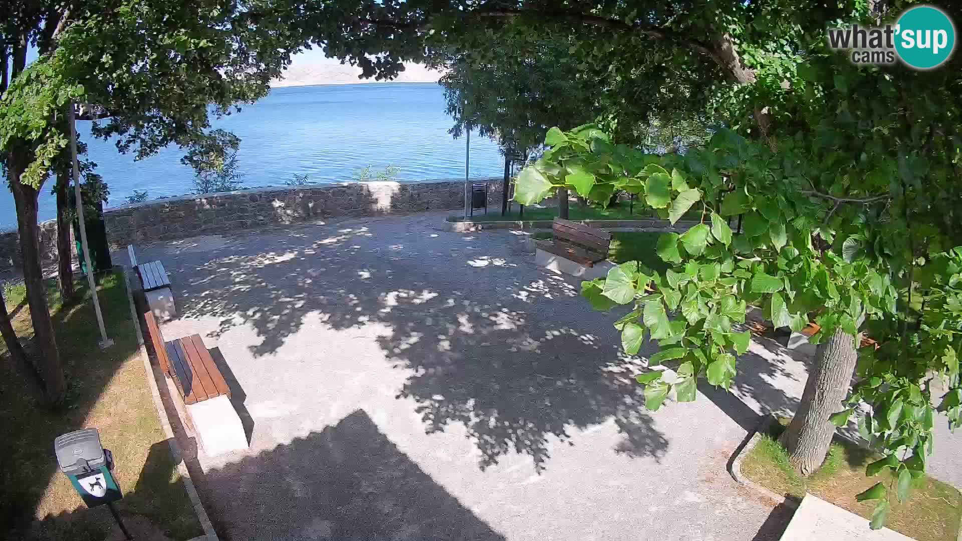 Senj Live Webcam – Schriftstellerpark und Velebit-Kanal