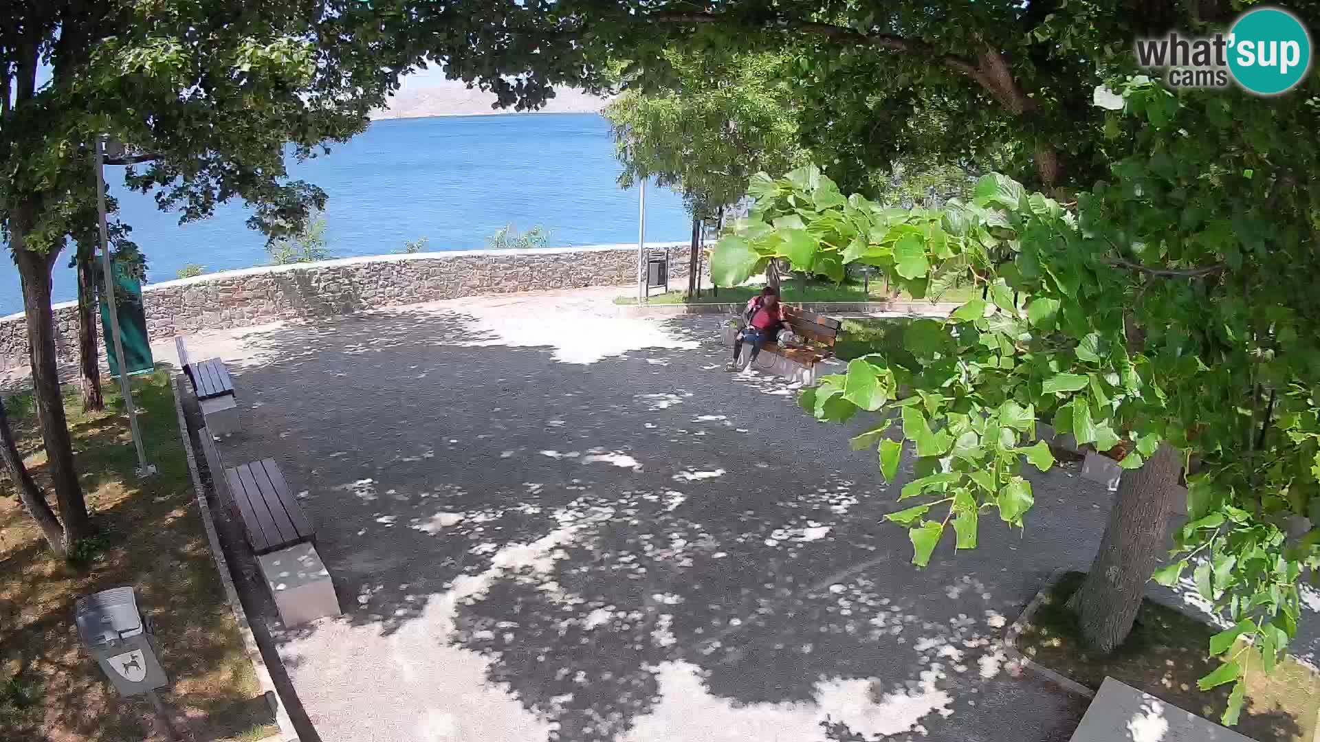 Webcam Senj en direct – Parc des Écrivains et canal du Velebit