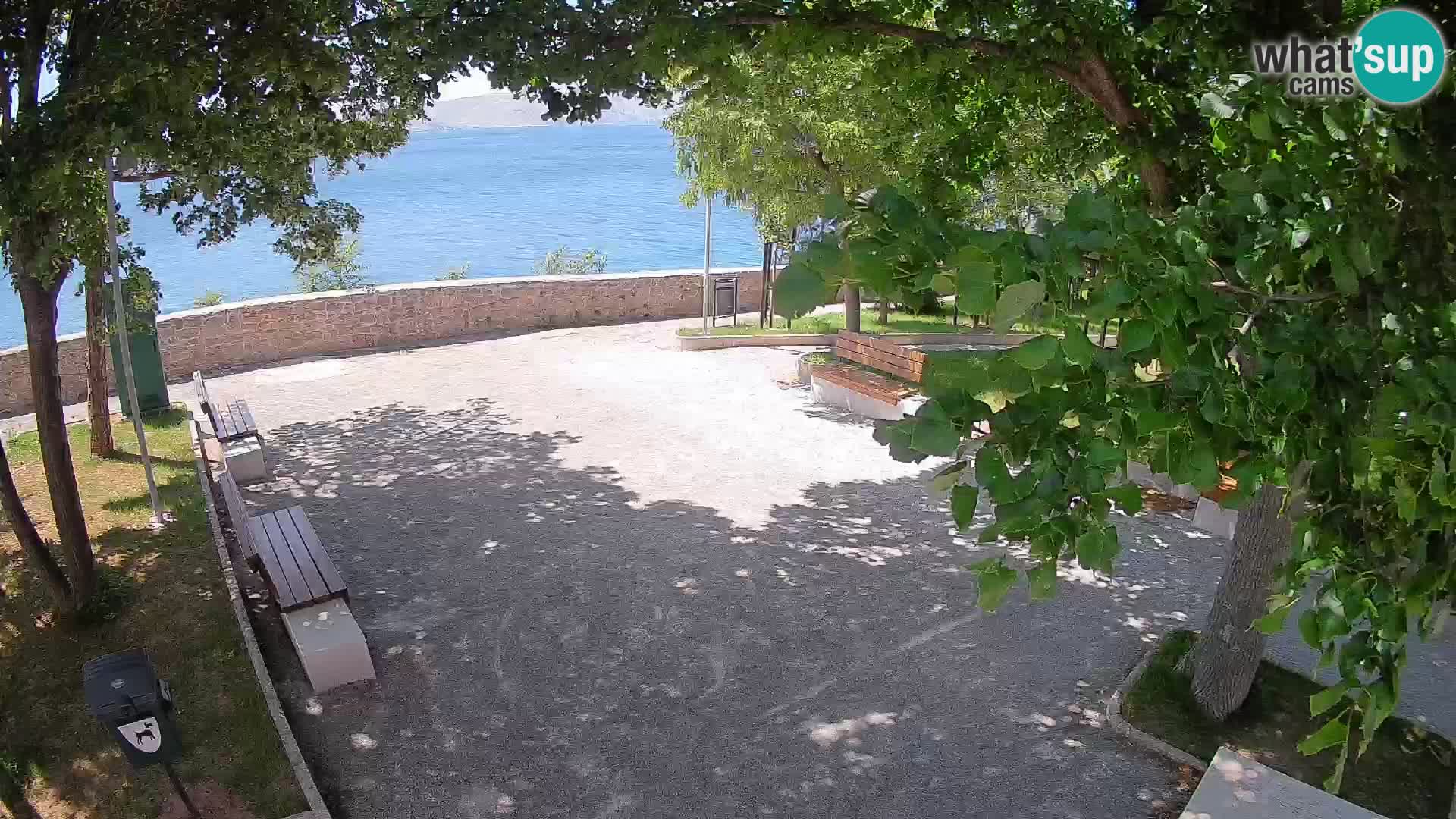 Senj Live Webcam – Schriftstellerpark und Velebit-Kanal