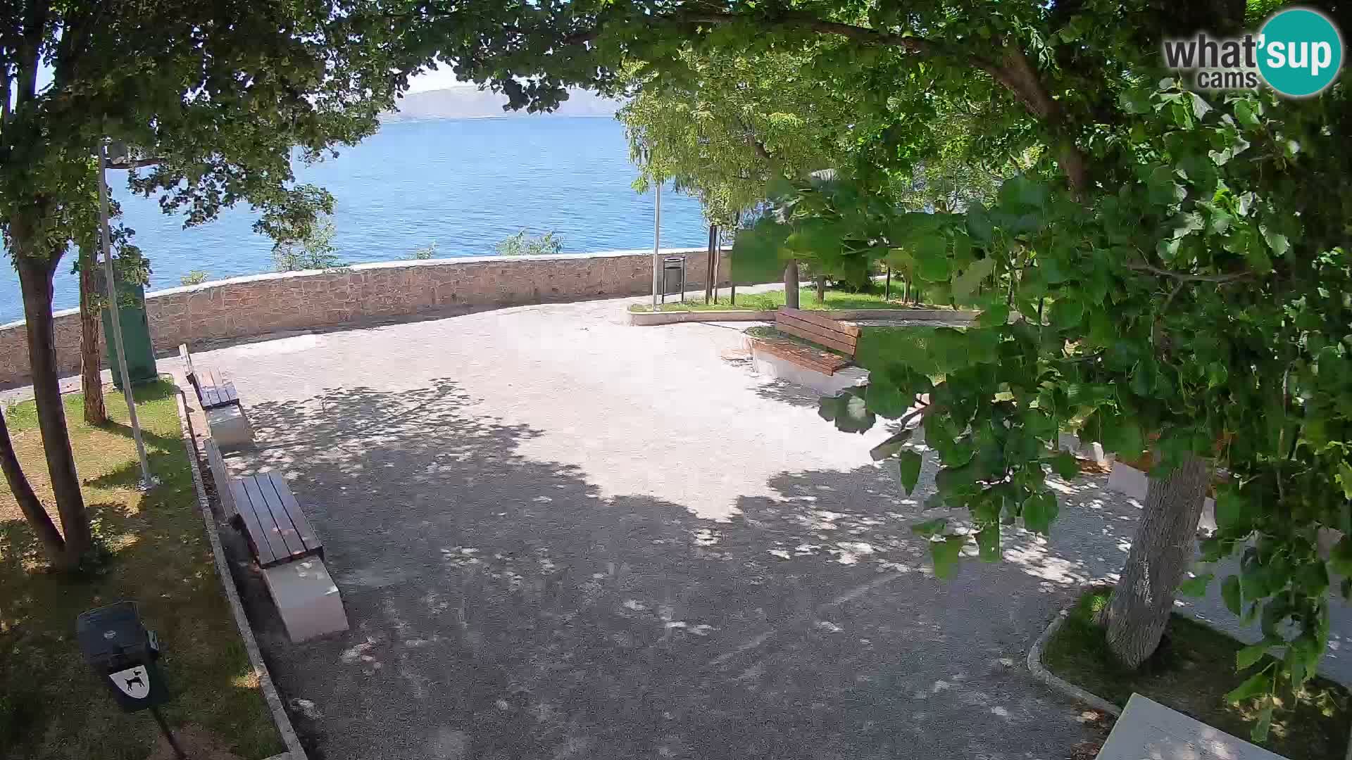 Senj Live Webcam – Schriftstellerpark und Velebit-Kanal