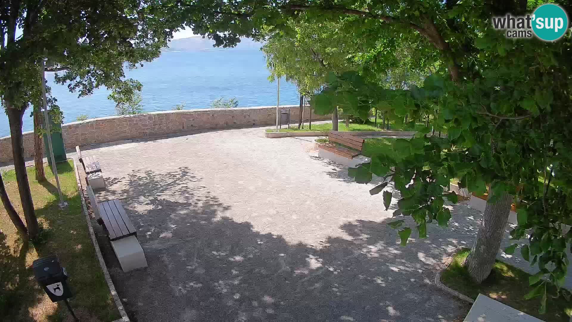 Senj Live Webcam – Schriftstellerpark und Velebit-Kanal