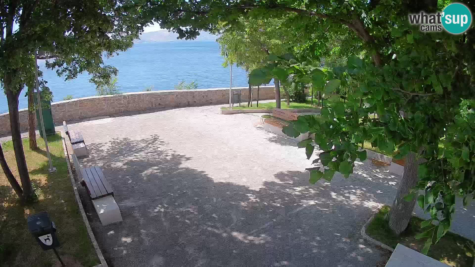 Senj Live Webcam – Schriftstellerpark und Velebit-Kanal