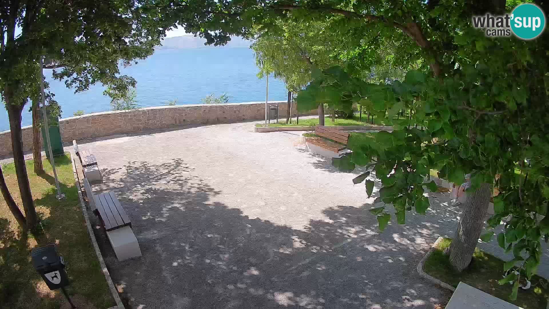 Senj Live Webcam – Schriftstellerpark und Velebit-Kanal