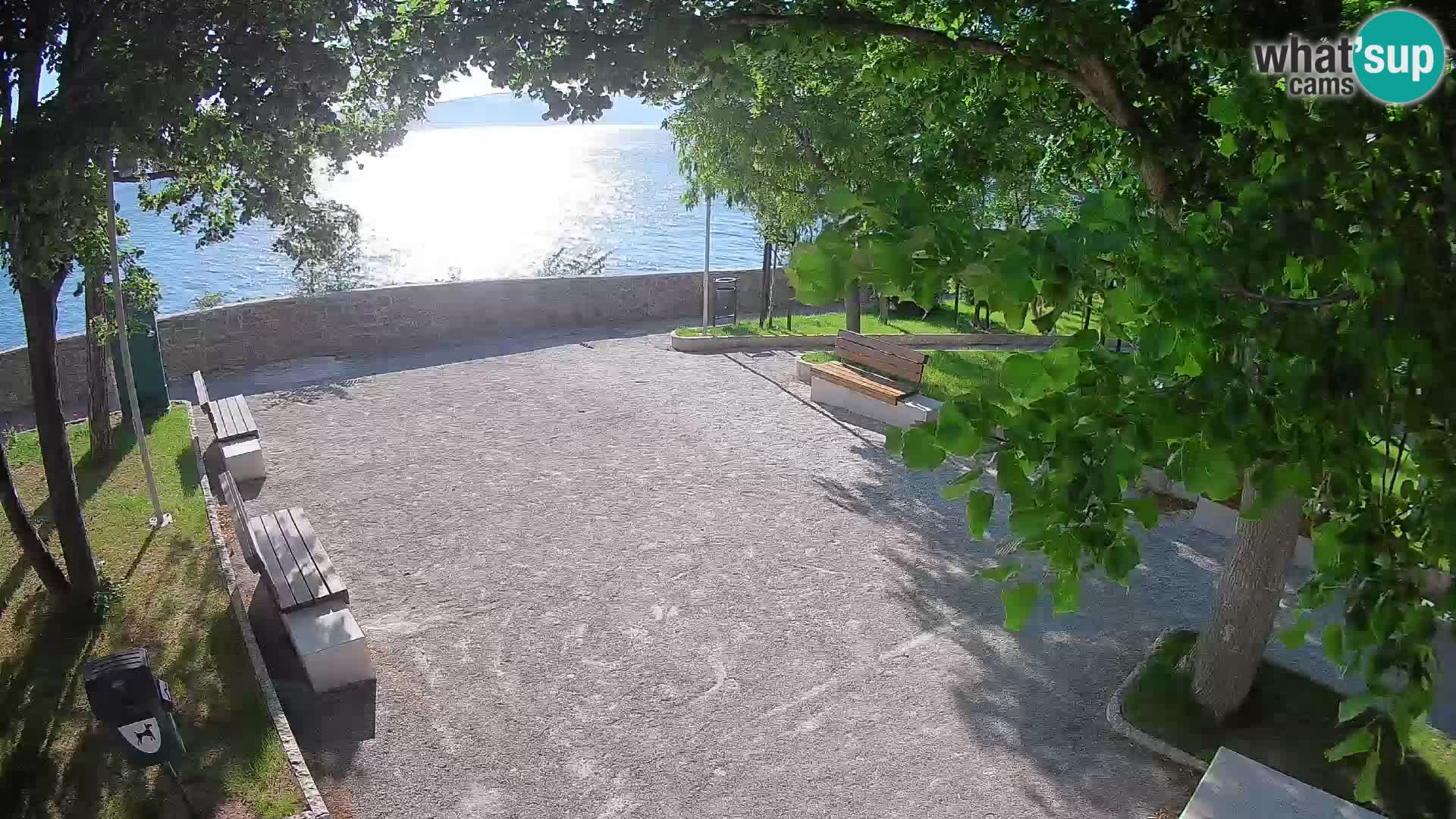 Senj Live Webcam – Schriftstellerpark und Velebit-Kanal