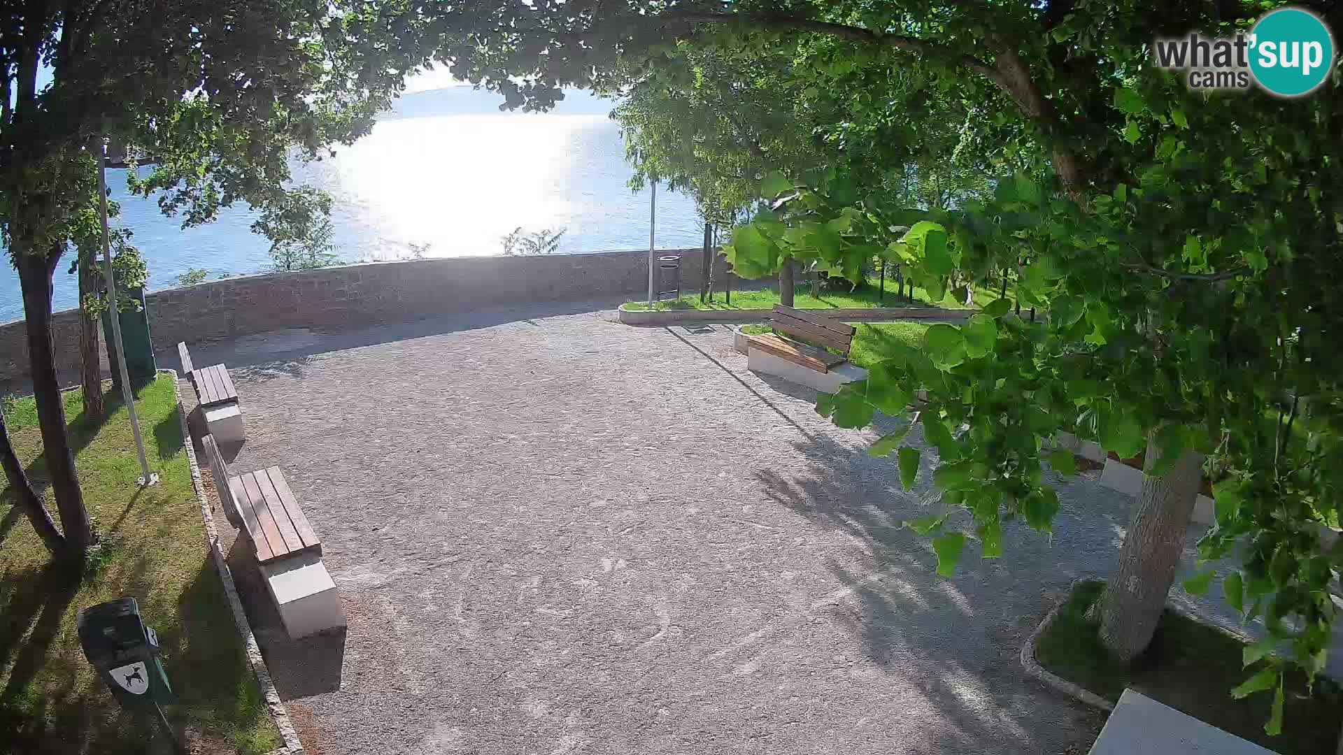 Senj Live Webcam – Schriftstellerpark und Velebit-Kanal