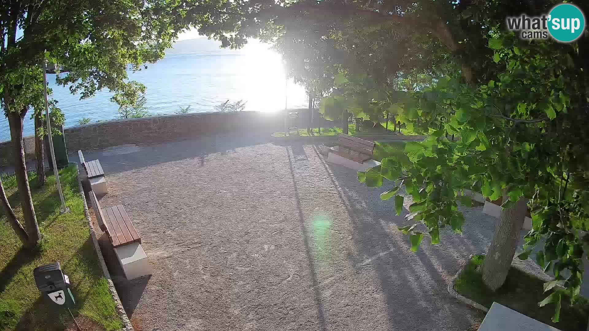 Senj Live Cam – Writers’ Park and the Velebit Channel