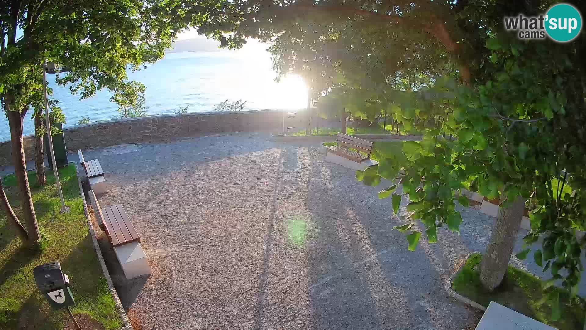 Senj Live Cam – Writers’ Park and the Velebit Channel