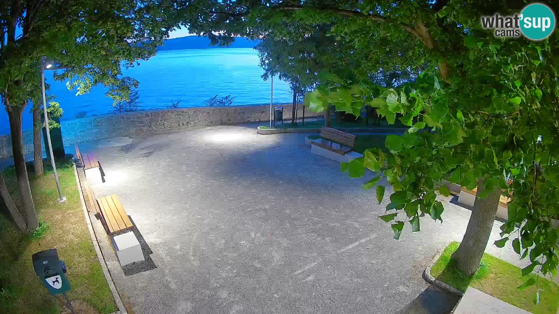 Senj Live Cam – Writers’ Park and the Velebit Channel