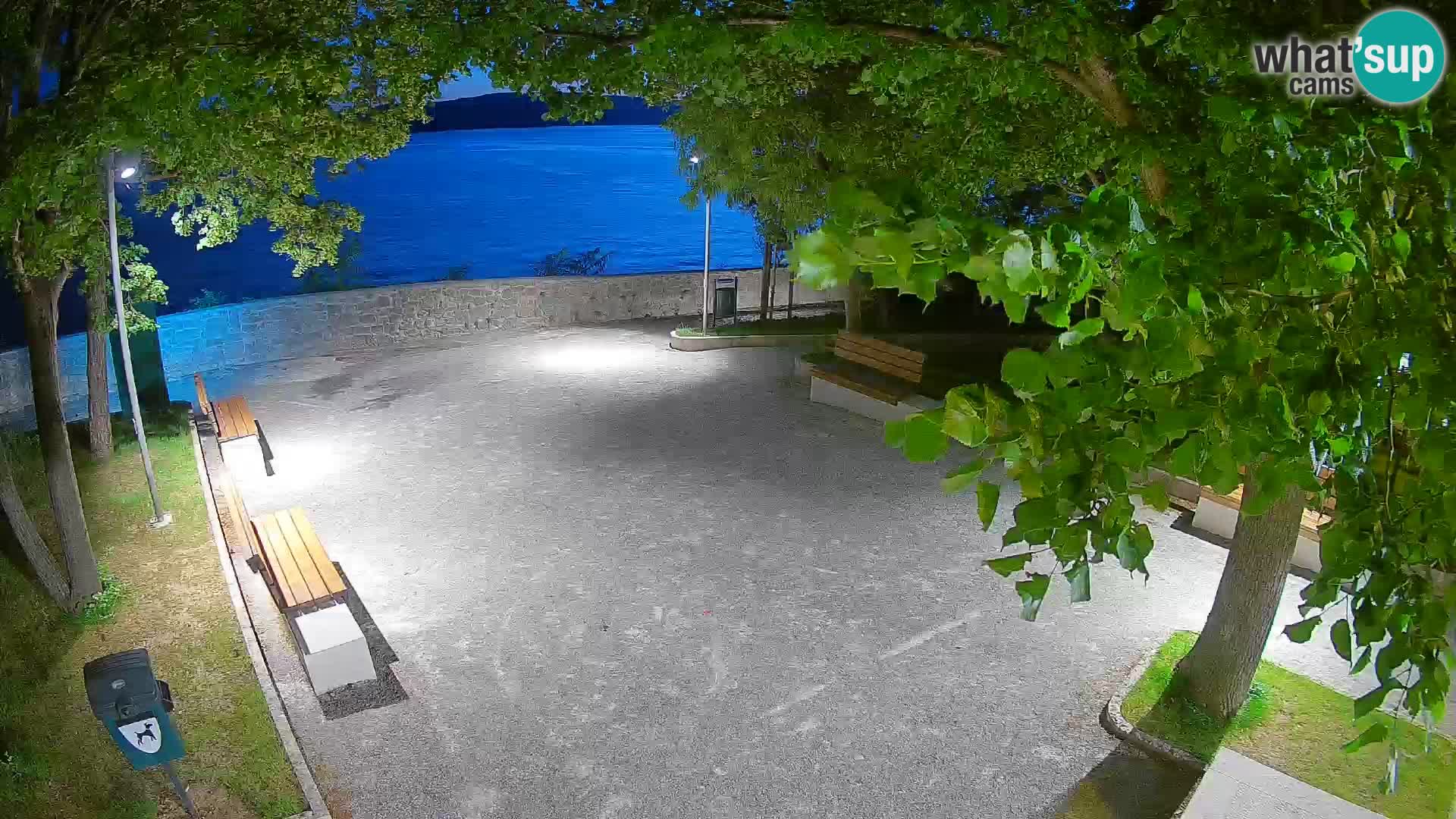 Senj Live Webcam – Schriftstellerpark und Velebit-Kanal