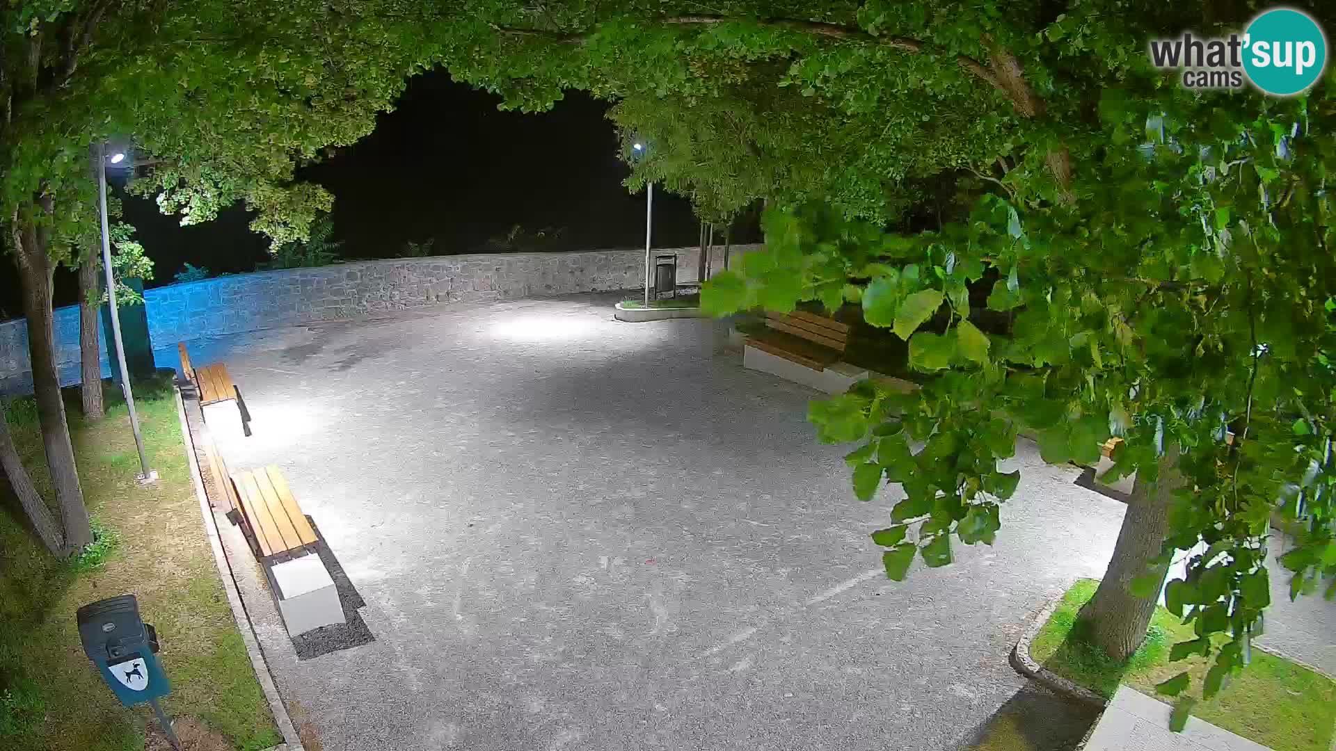Senj Live Webcam – Schriftstellerpark und Velebit-Kanal