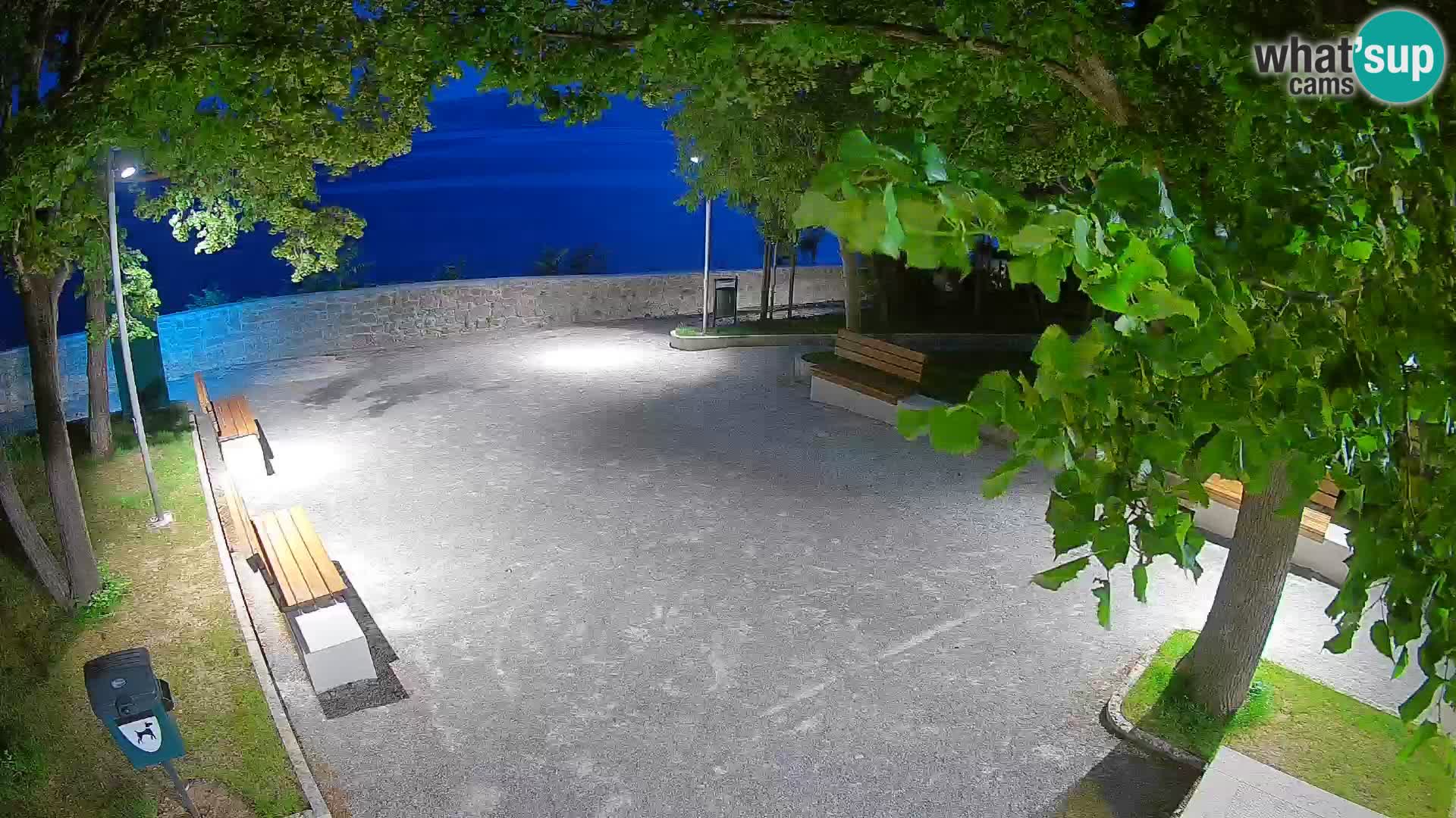 Senj Live Webcam – Schriftstellerpark und Velebit-Kanal