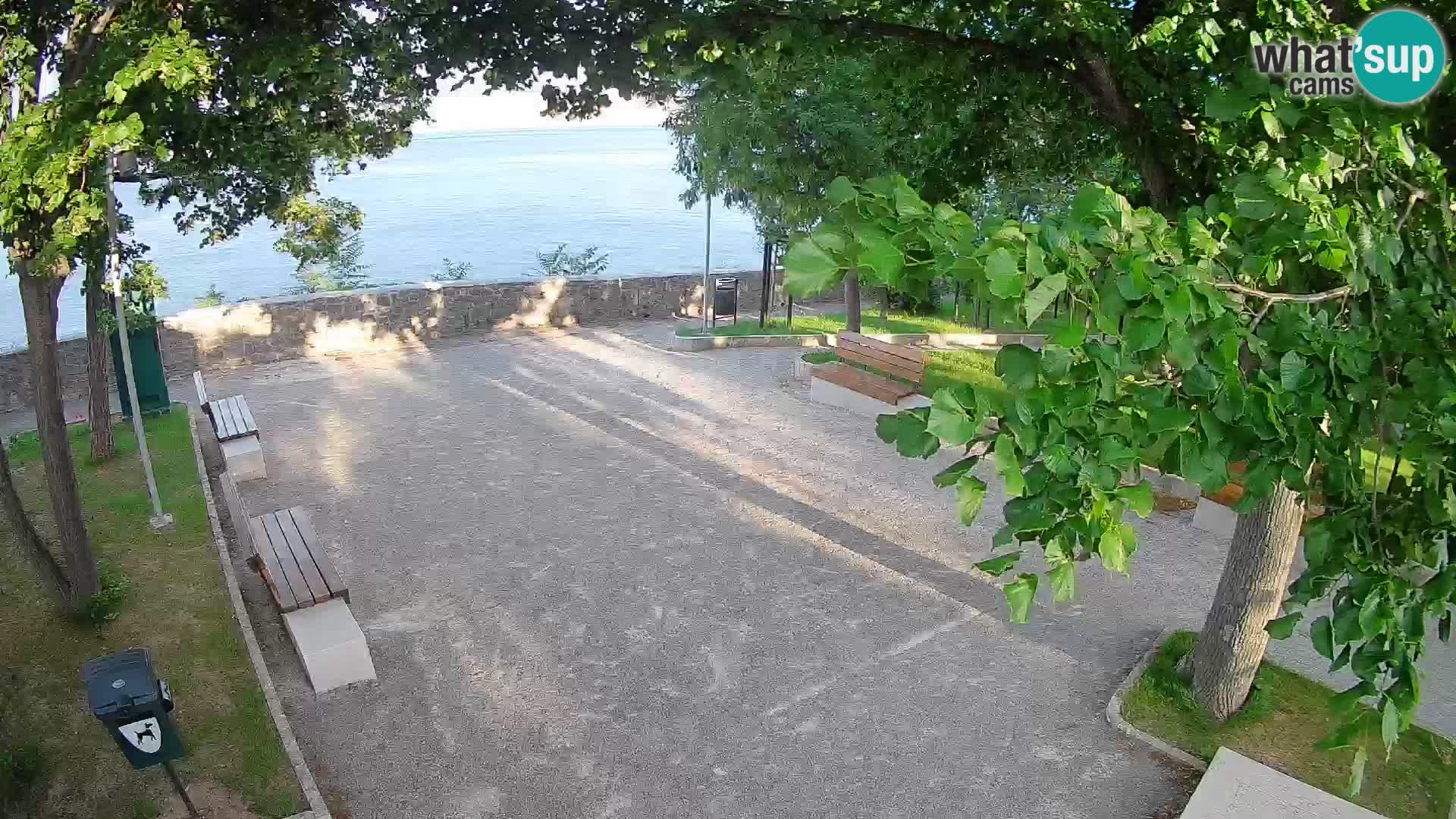Senj Live Webcam – Schriftstellerpark und Velebit-Kanal