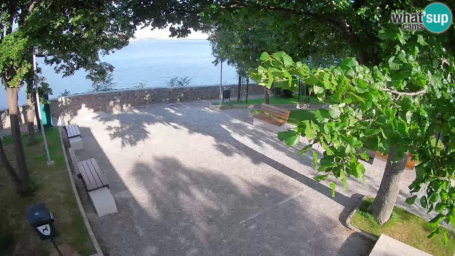 Senj Live Webcam – Schriftstellerpark und Velebit-Kanal