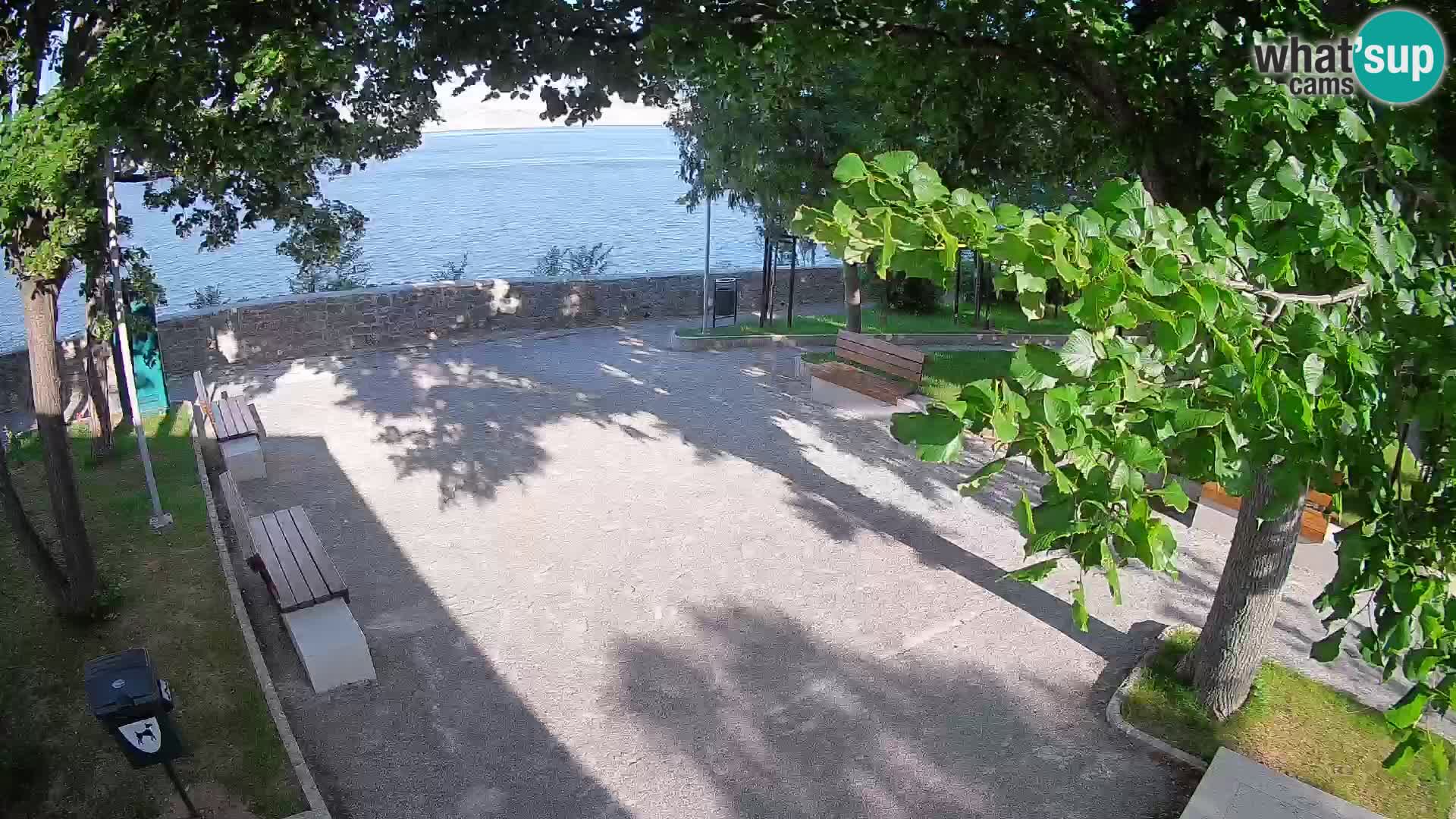 Senj Live Webcam – Schriftstellerpark und Velebit-Kanal