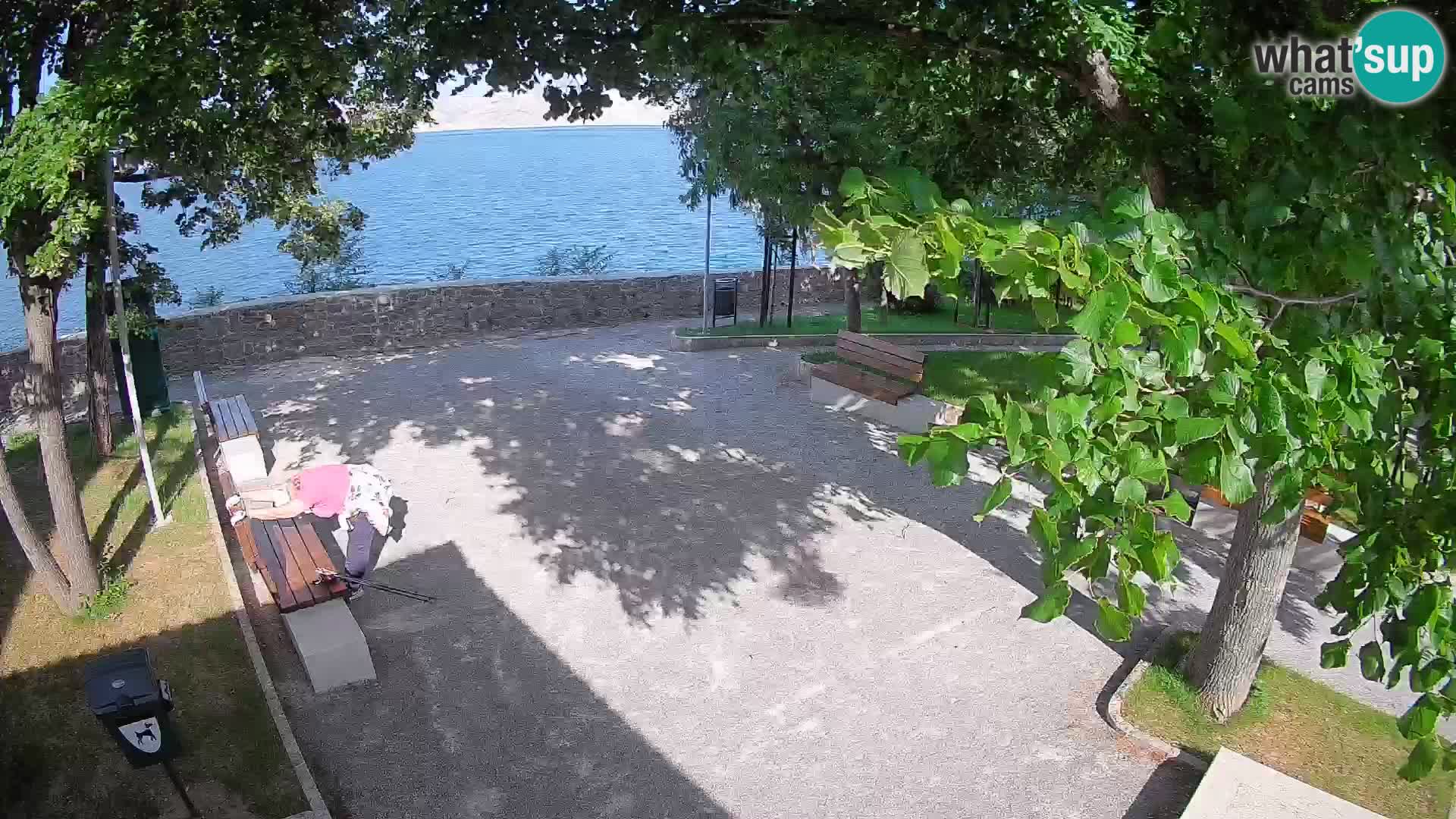 Senj Live Webcam – Schriftstellerpark und Velebit-Kanal