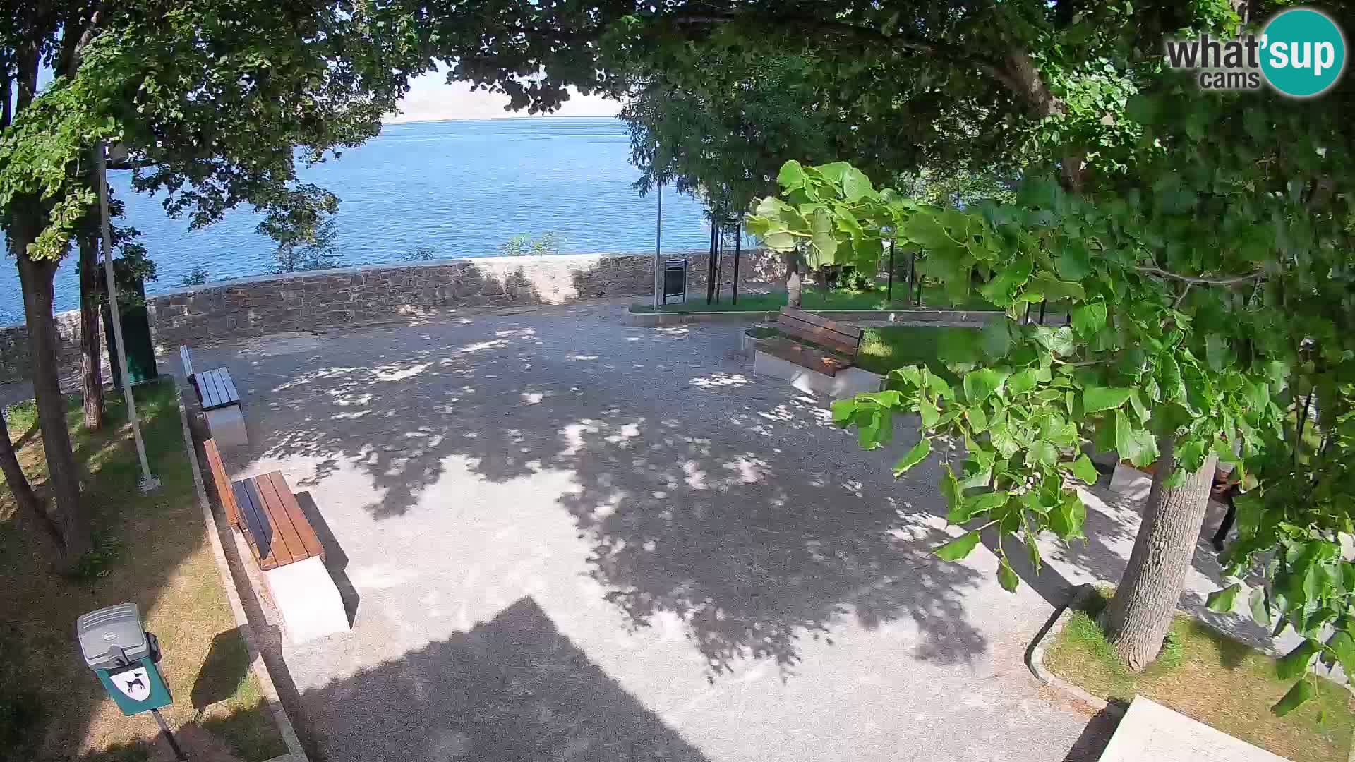 Senj Live Webcam – Schriftstellerpark und Velebit-Kanal