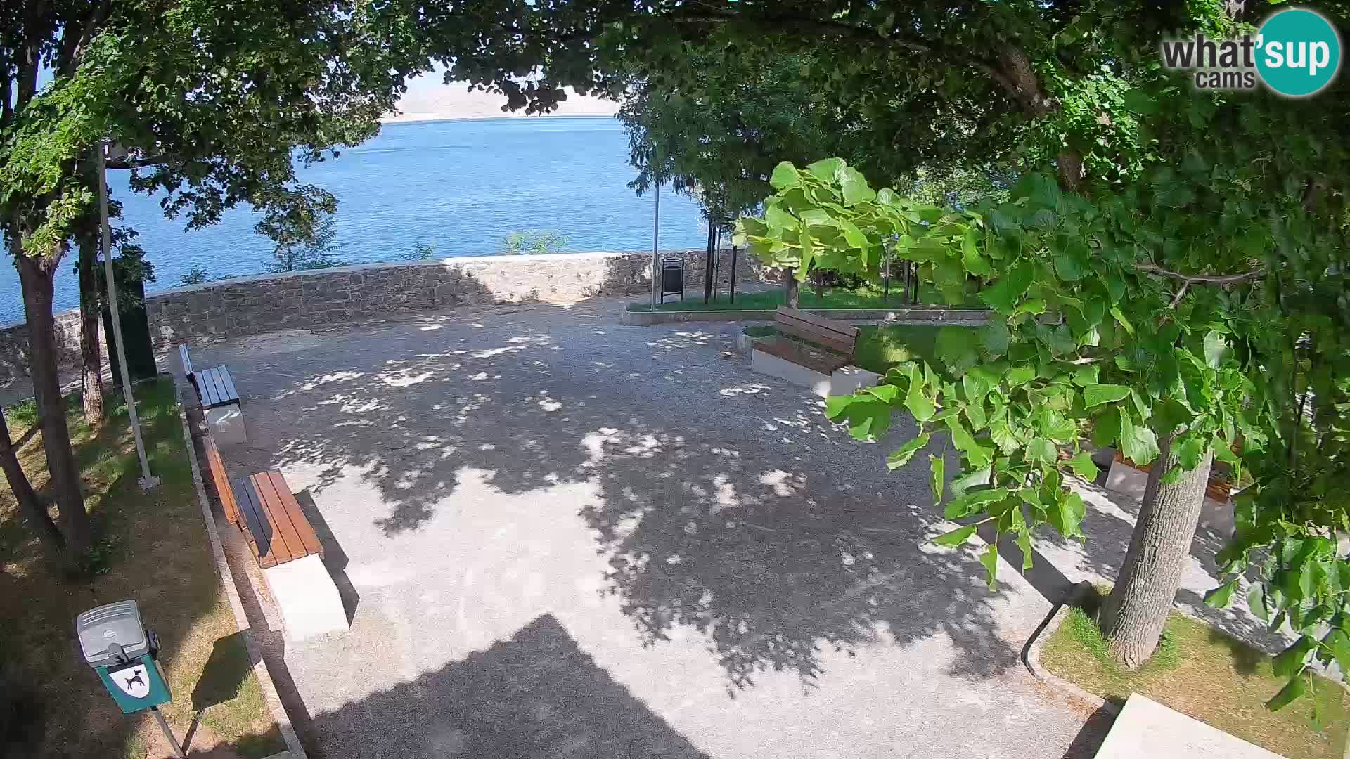 Senj Live Webcam – Schriftstellerpark und Velebit-Kanal