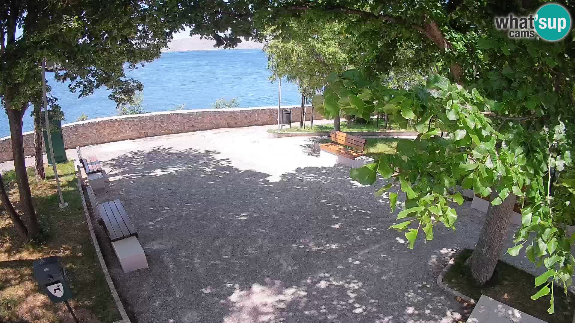 Senj Live Webcam – Schriftstellerpark und Velebit-Kanal
