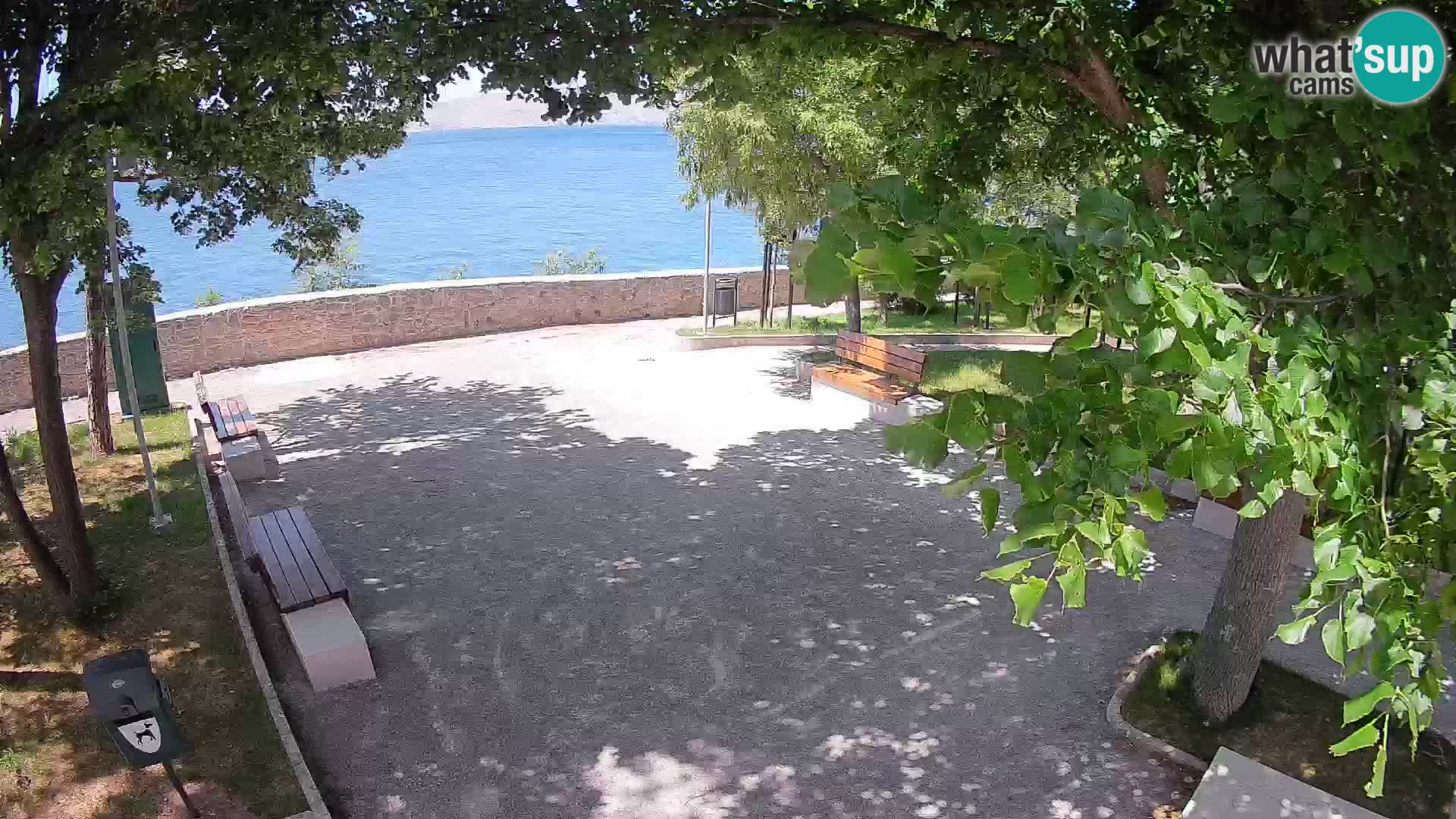 Senj Live Cam – Writers’ Park and the Velebit Channel