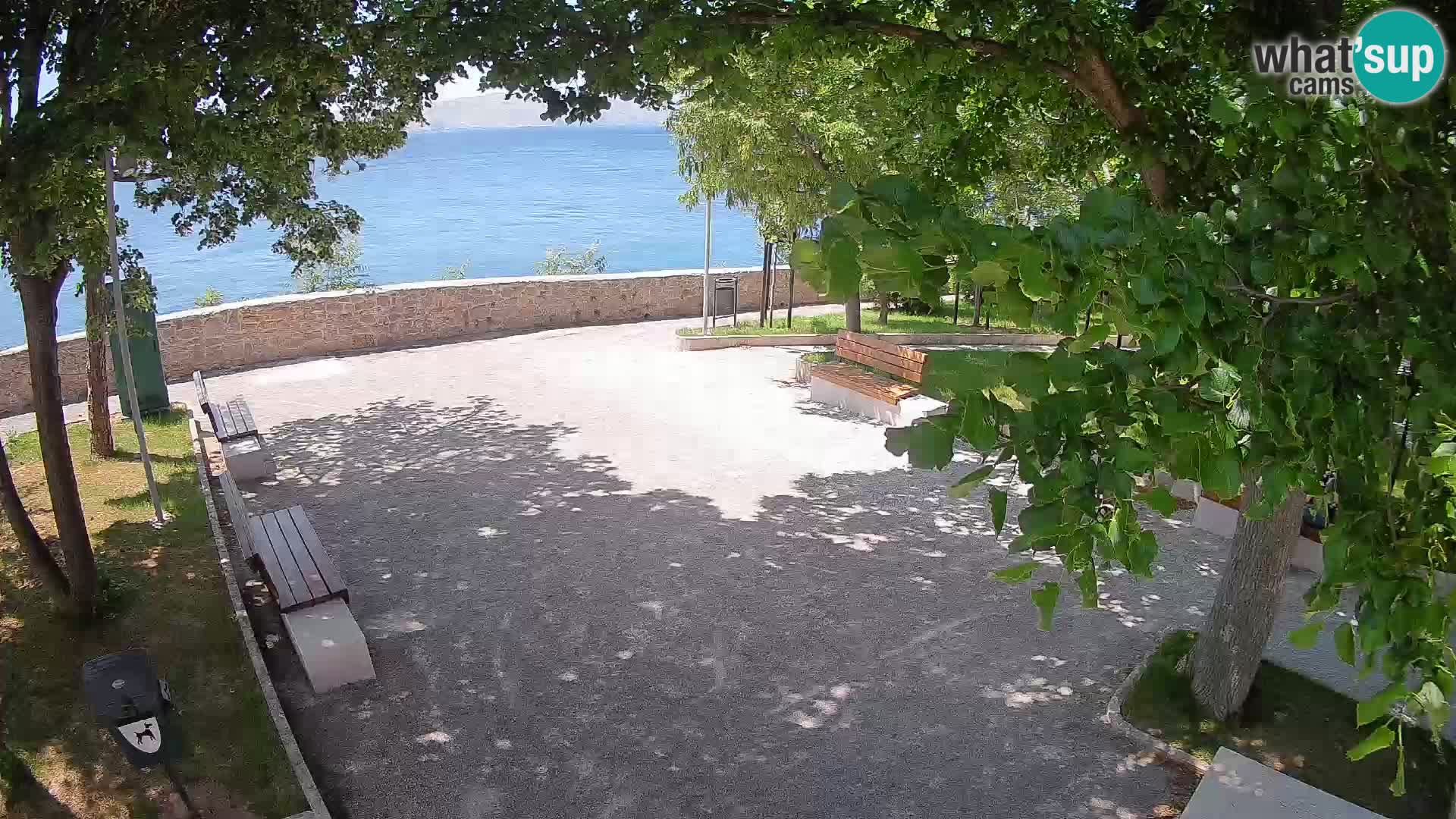 Senj Live Cam – Writers’ Park and the Velebit Channel