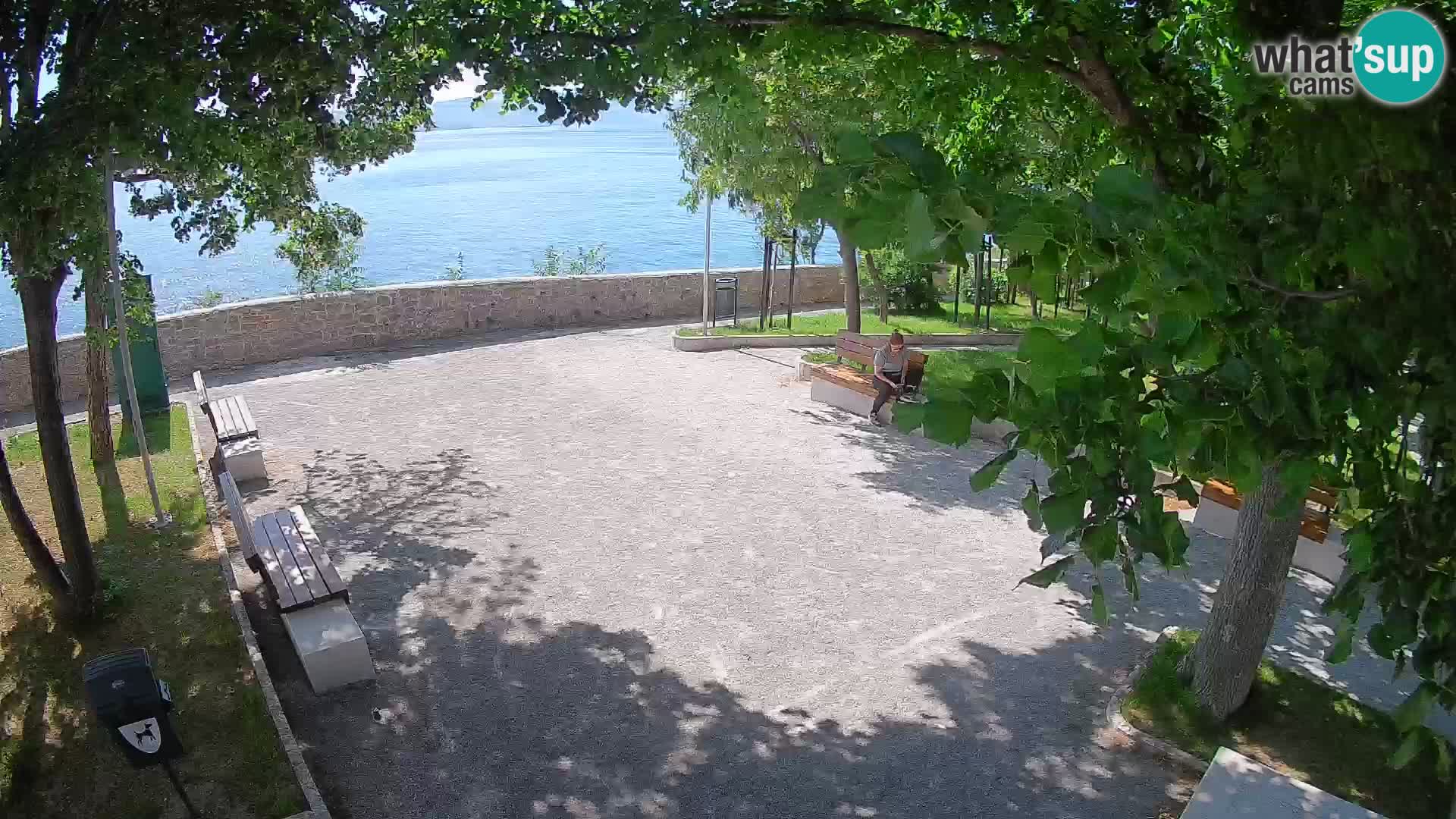 Senj Live Cam – Writers’ Park and the Velebit Channel