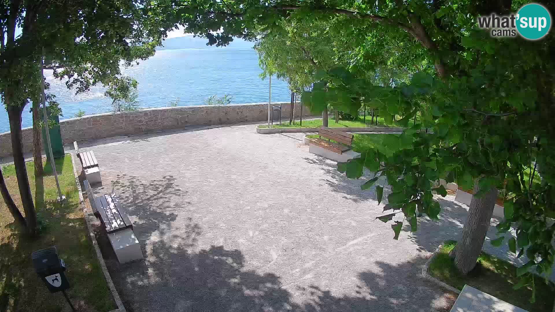 Senj Live Cam – Writers’ Park and the Velebit Channel