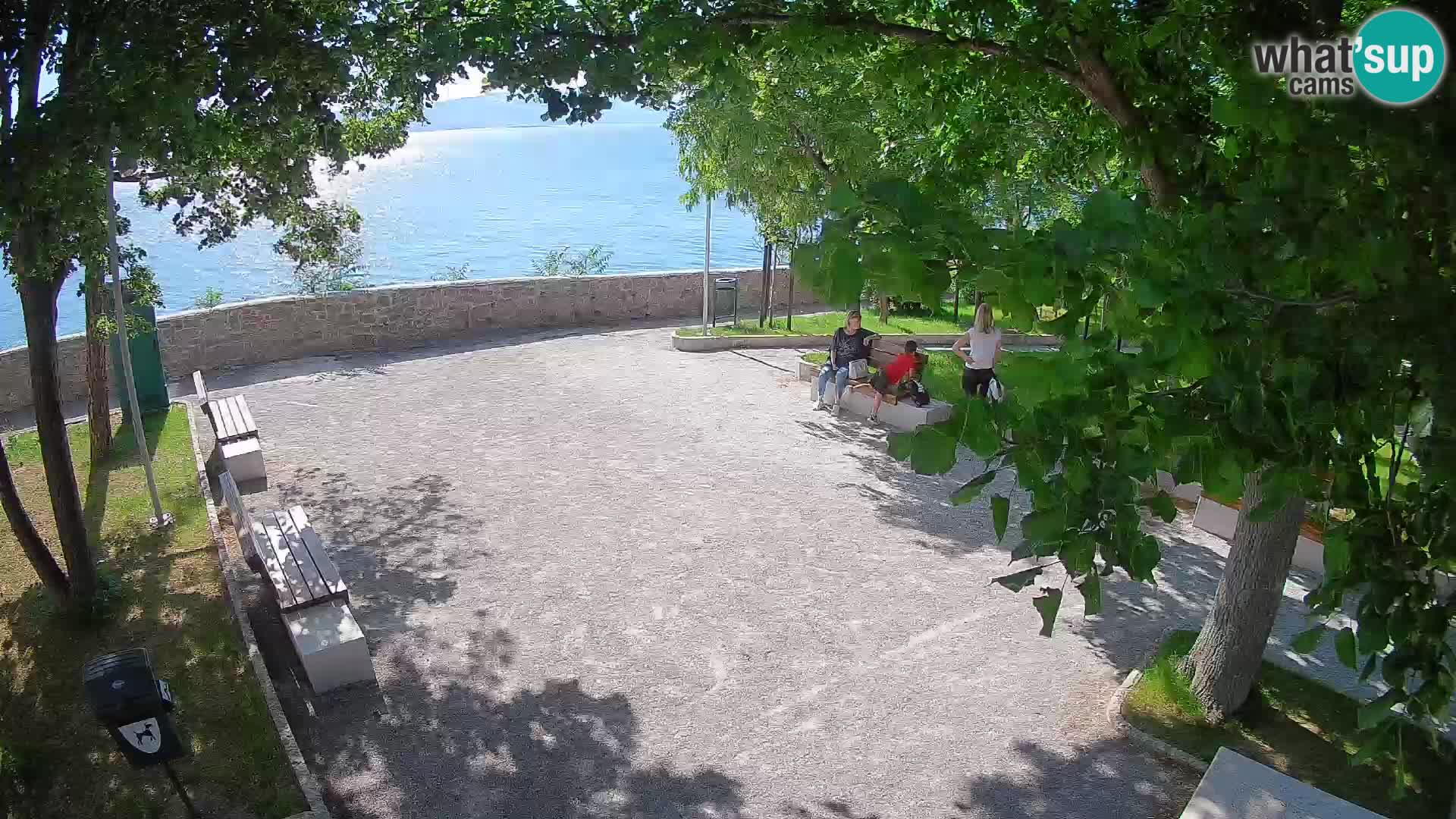 Senj Live Webcam – Schriftstellerpark und Velebit-Kanal