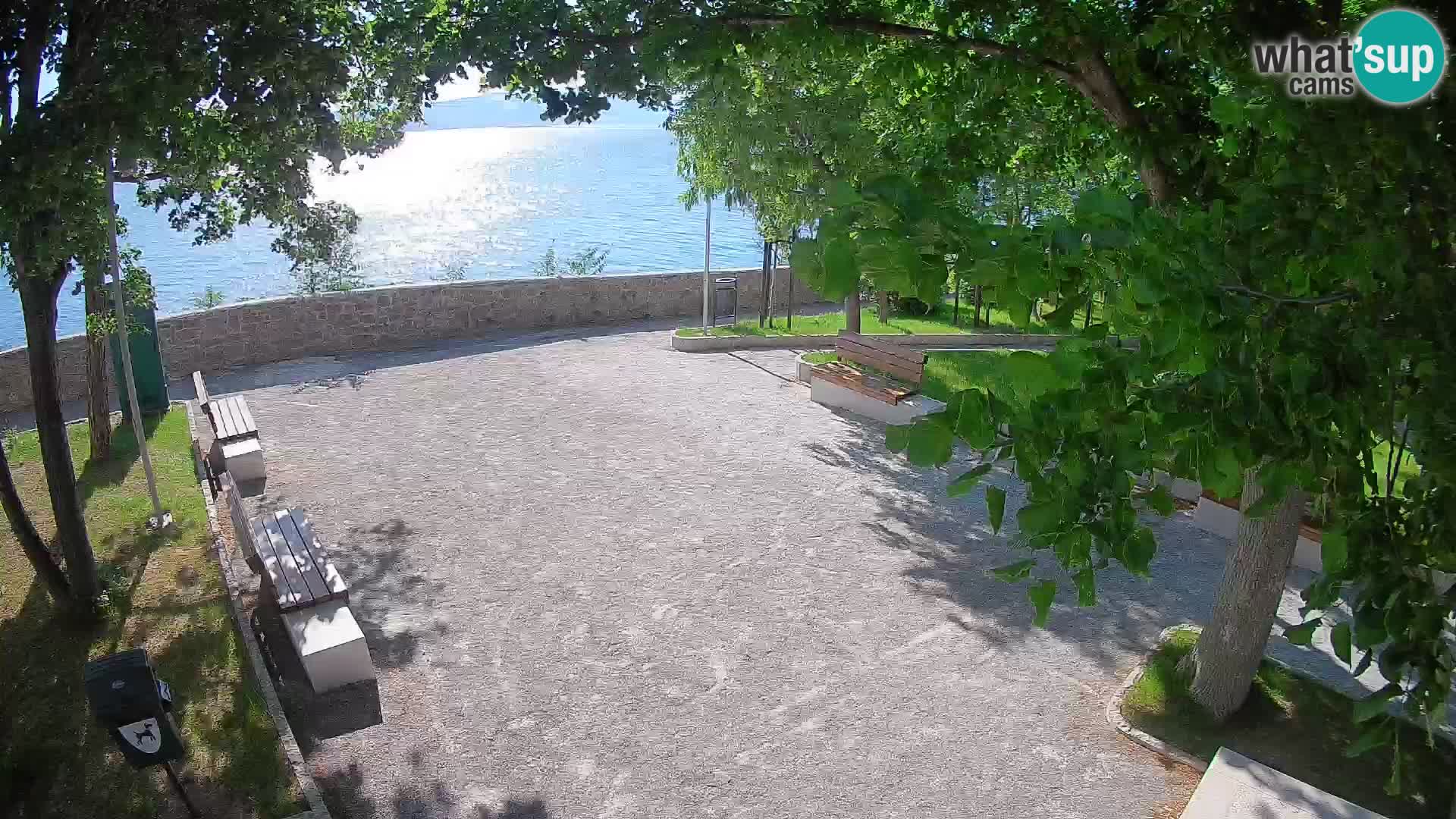 Senj Live Cam – Writers’ Park and the Velebit Channel