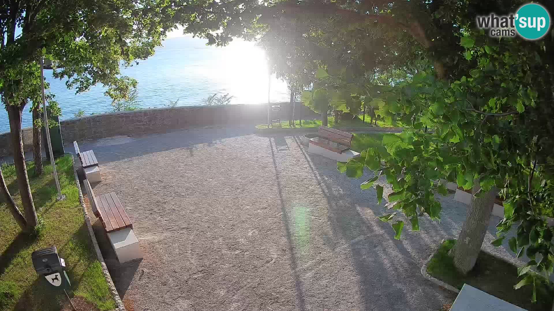 Senj Live Webcam – Schriftstellerpark und Velebit-Kanal