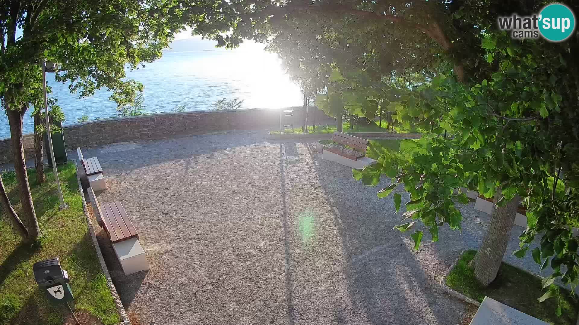 Senj Live Webcam – Schriftstellerpark und Velebit-Kanal