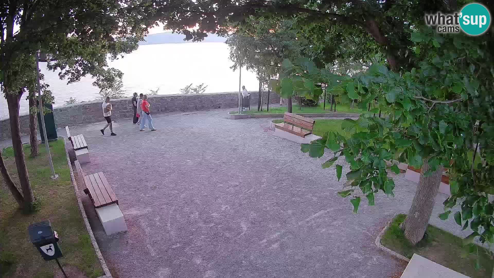 Senj Live Webcam – Schriftstellerpark und Velebit-Kanal