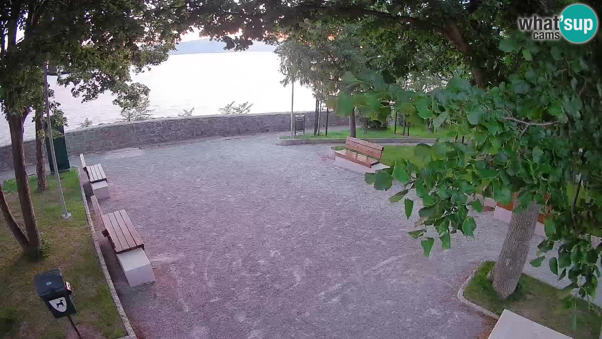 Senj Live Webcam – Schriftstellerpark und Velebit-Kanal