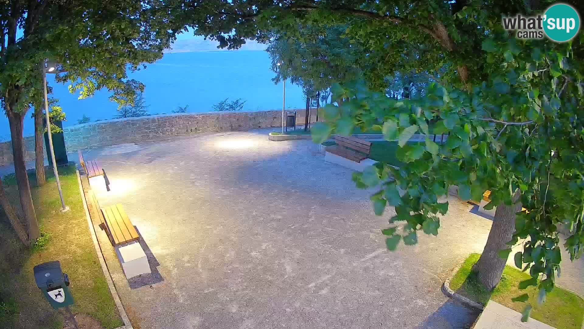 Senj Live Cam – Writers’ Park and the Velebit Channel