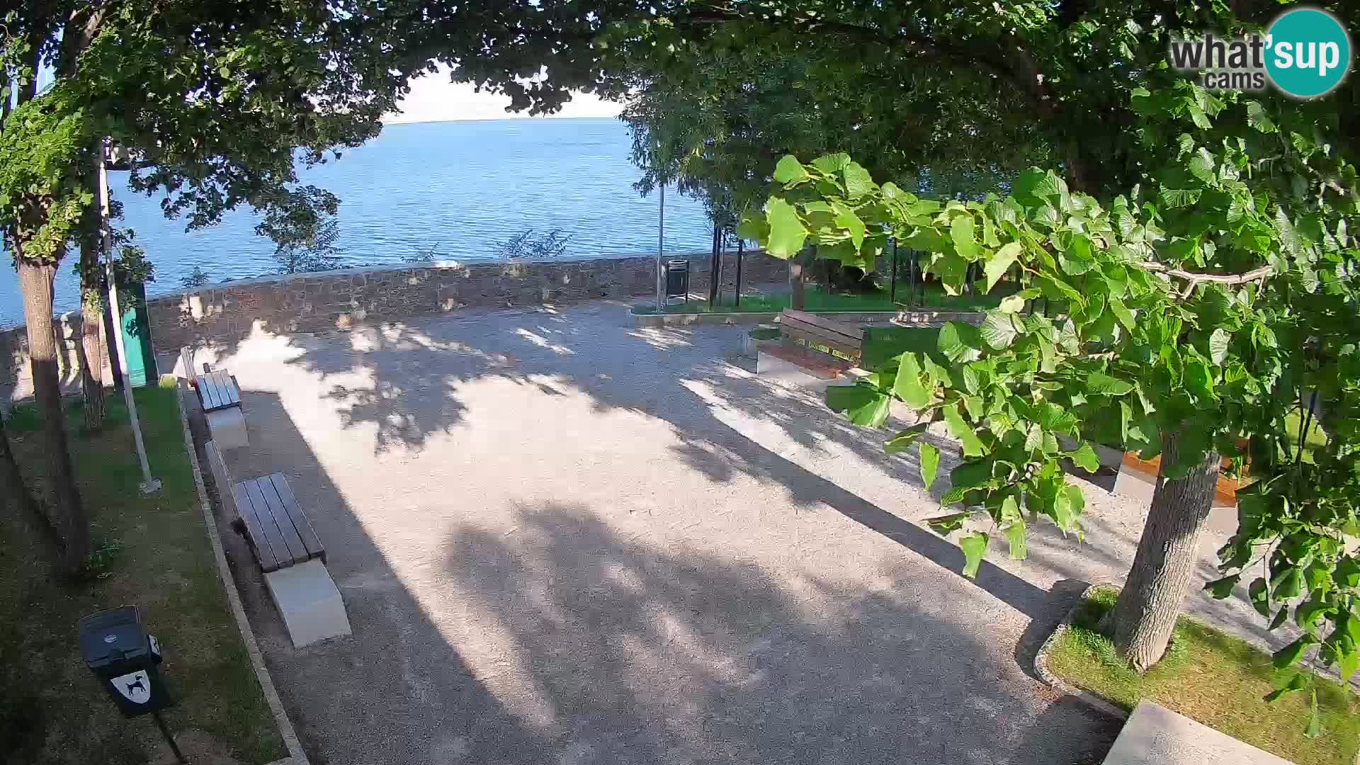 Senj Live Webcam – Schriftstellerpark und Velebit-Kanal