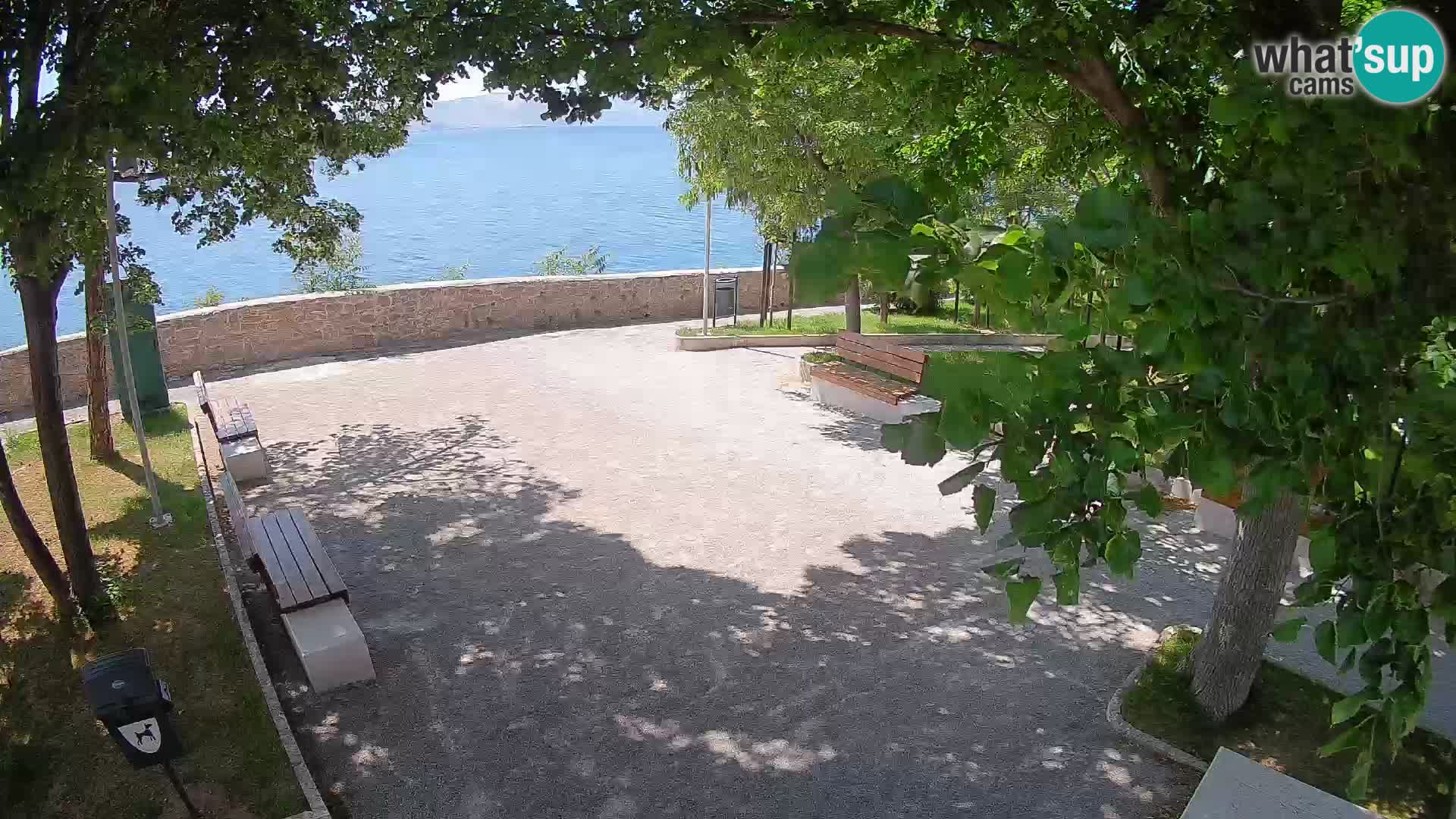 Senj Live Cam – Writers’ Park and the Velebit Channel