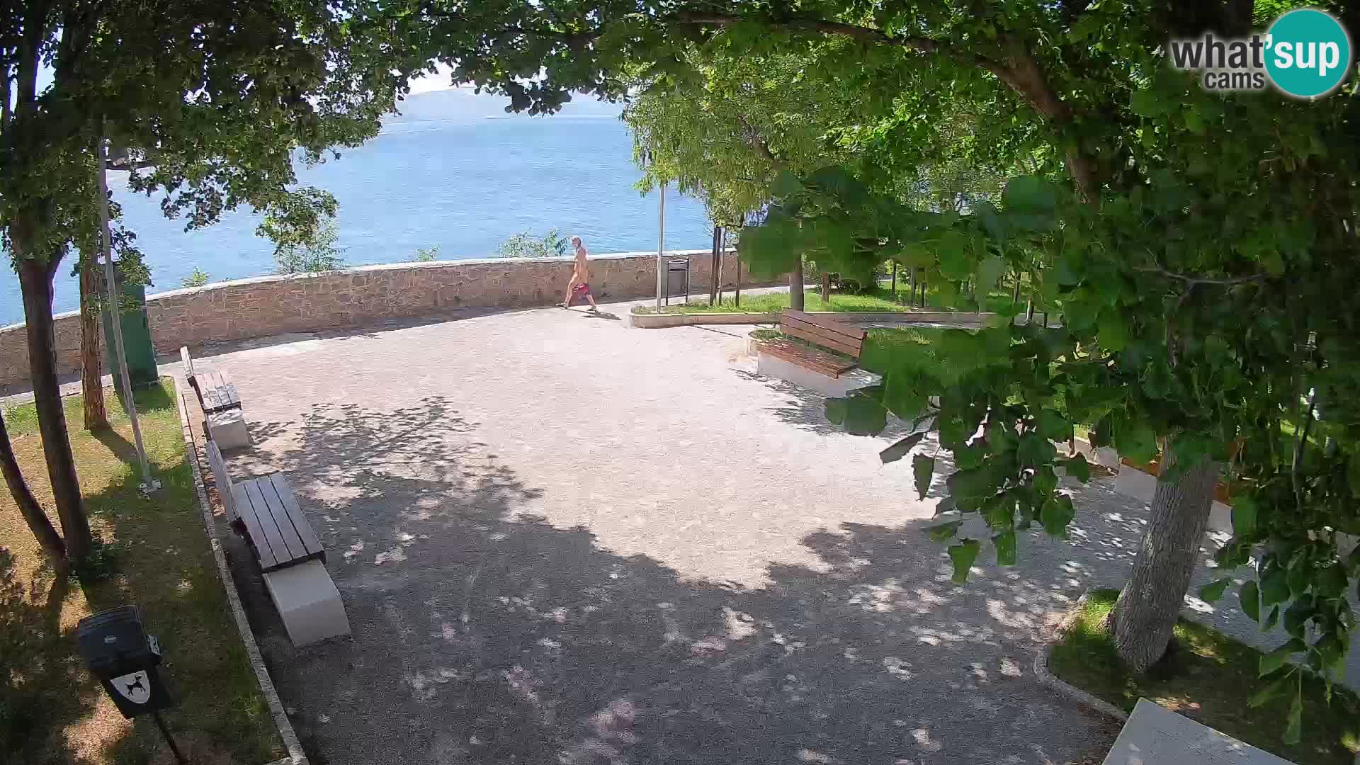 Senj Live Cam – Writers’ Park and the Velebit Channel