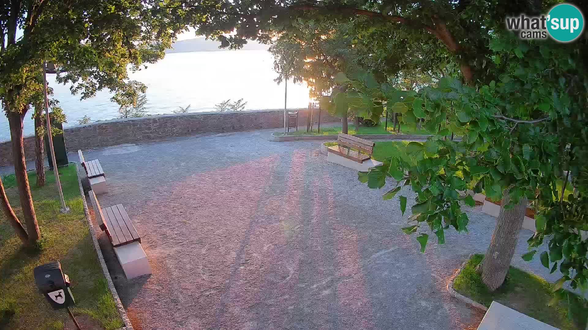 Senj Live Cam – Writers’ Park and the Velebit Channel
