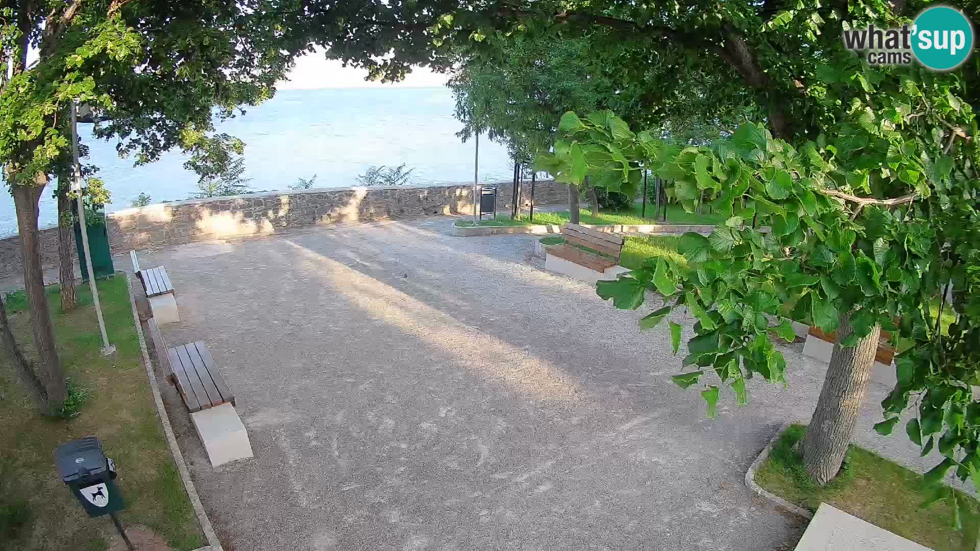 Senj Live Webcam – Schriftstellerpark und Velebit-Kanal
