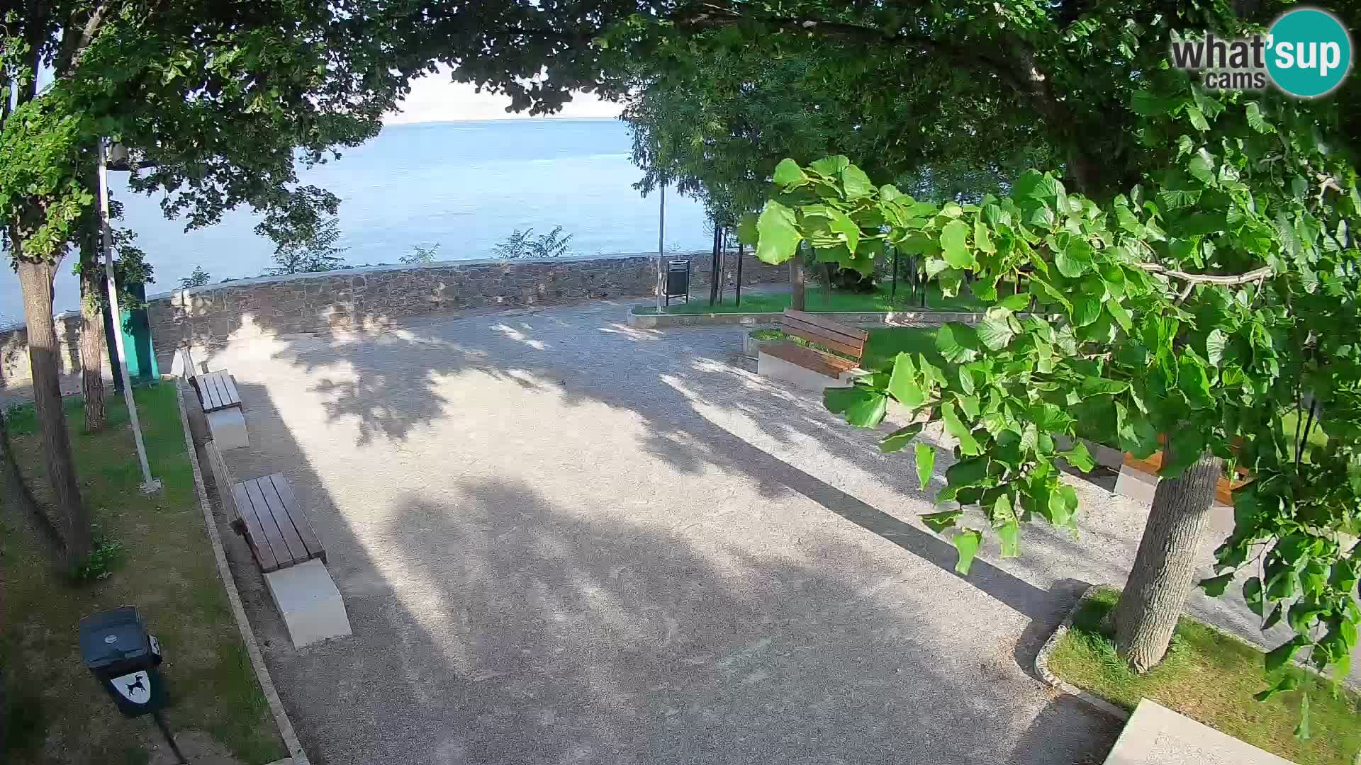 Senj Live Webcam – Schriftstellerpark und Velebit-Kanal