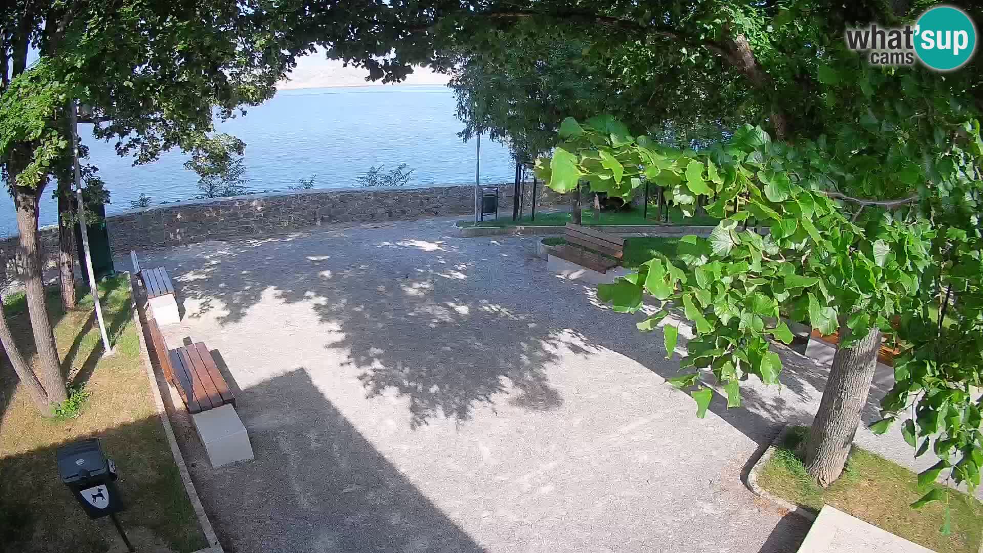 Senj Live Cam – Writers’ Park and the Velebit Channel