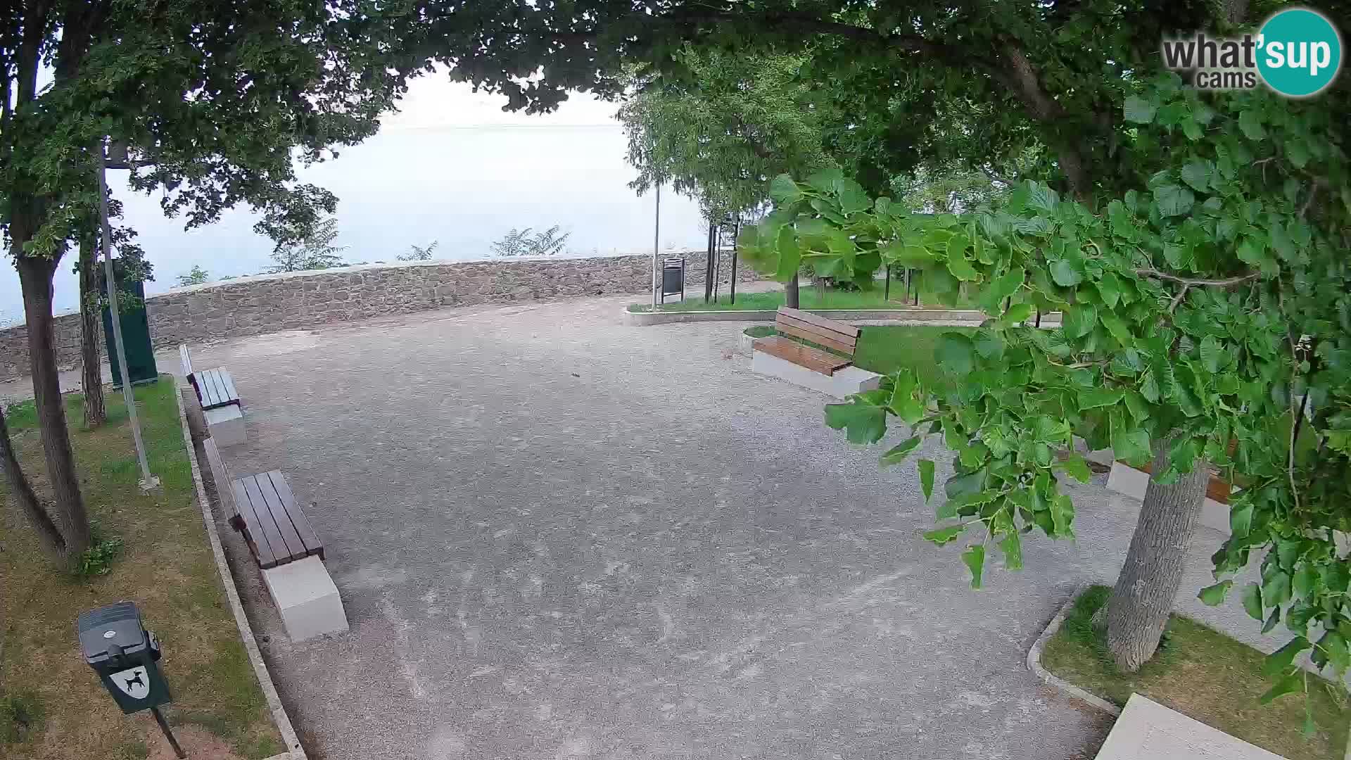 Senj Live Cam – Writers’ Park and the Velebit Channel