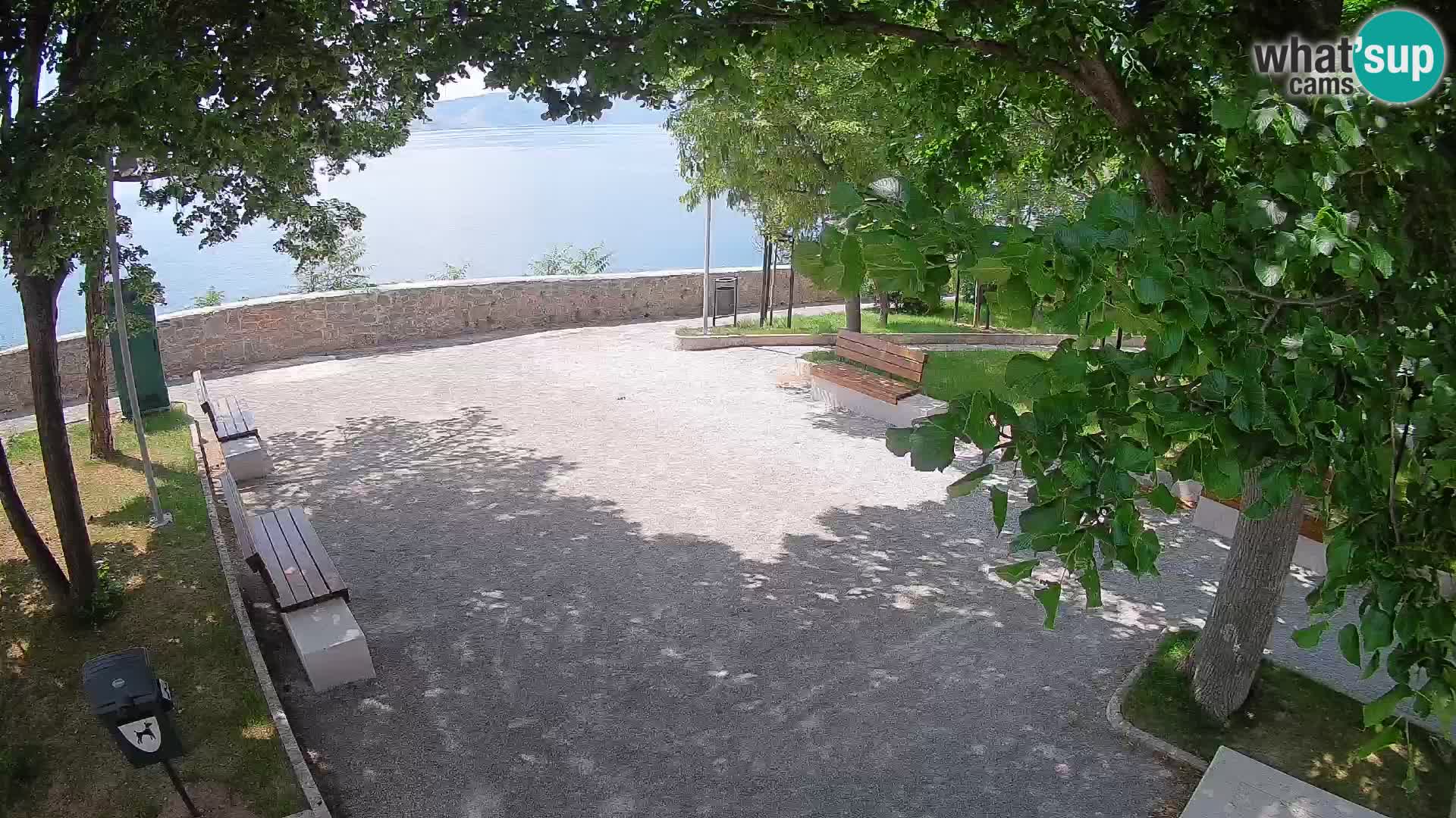 Senj Live Cam – Writers’ Park and the Velebit Channel