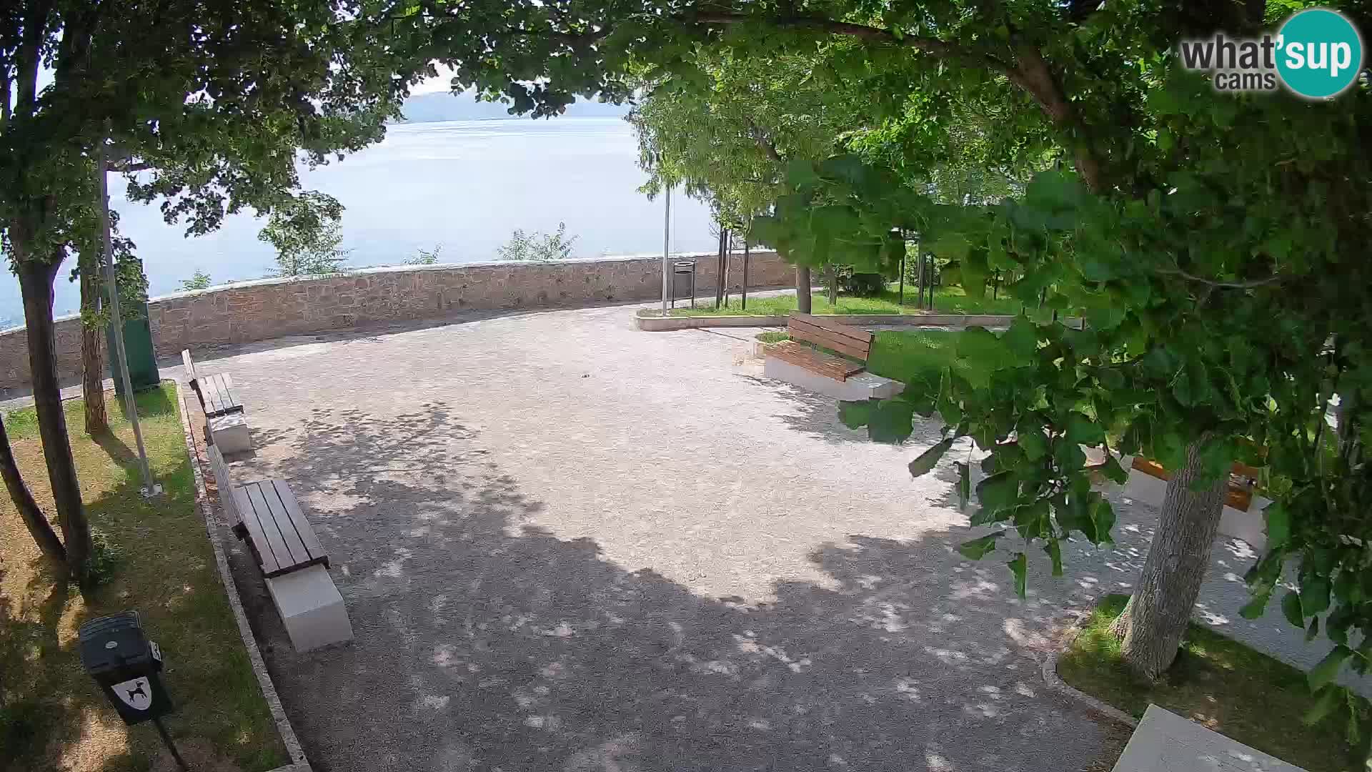 Senj Live Cam – Writers’ Park and the Velebit Channel