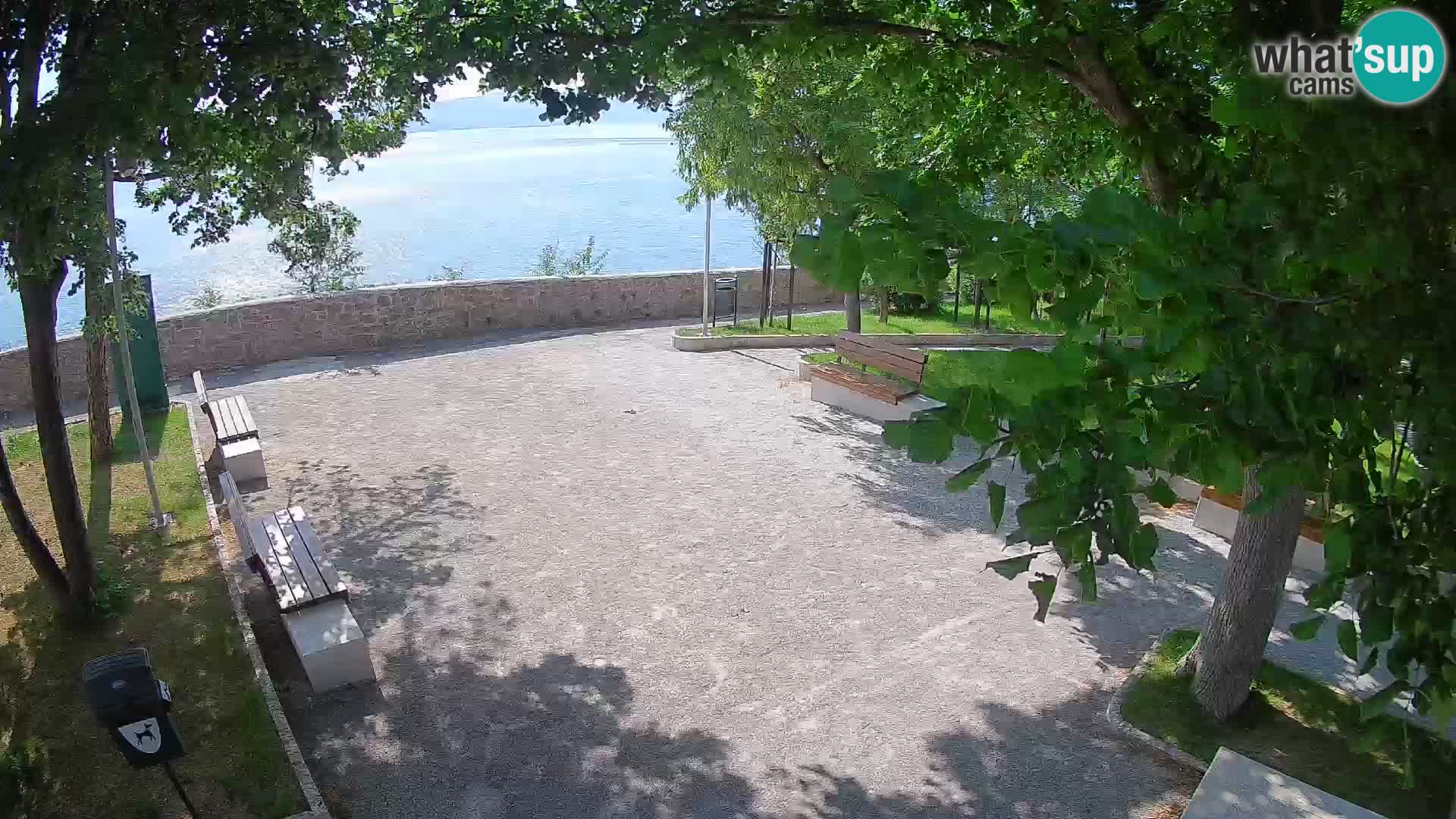 Senj Live Cam – Writers’ Park and the Velebit Channel